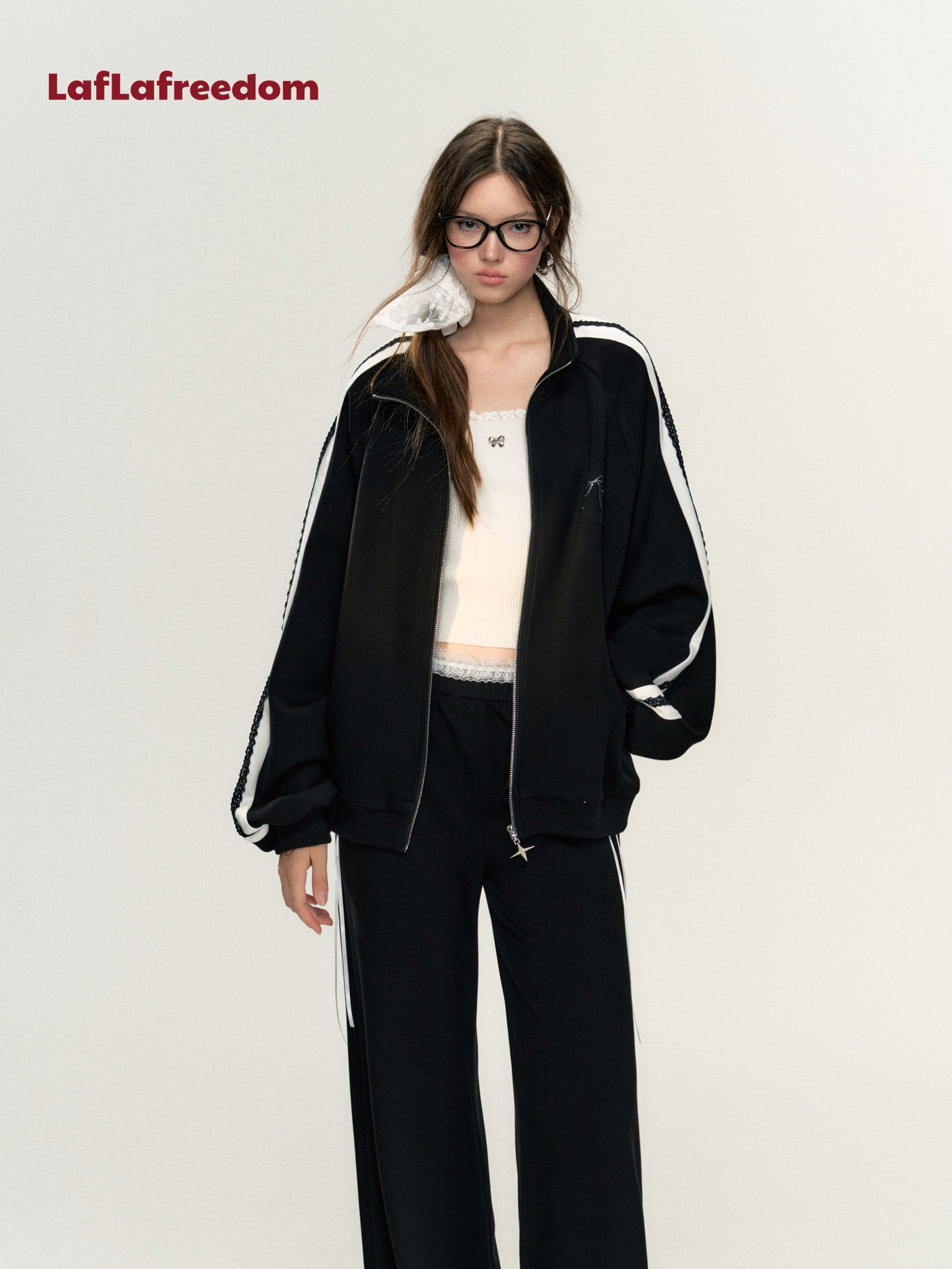 Lafreedom SALE Star Lace Hoodie Set(black)