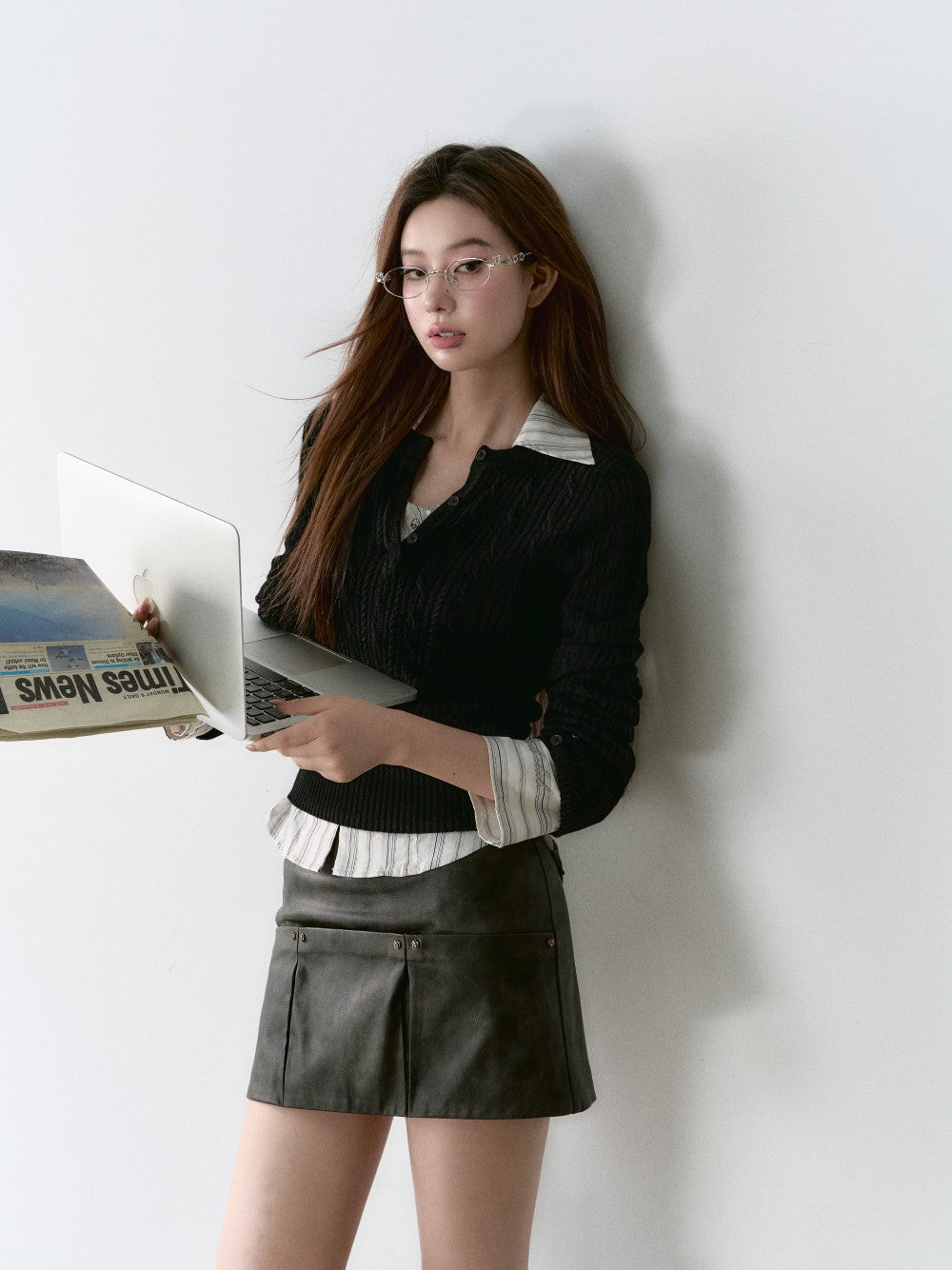 VIA PITTI Sale V24DK111 Cable Knit Top
