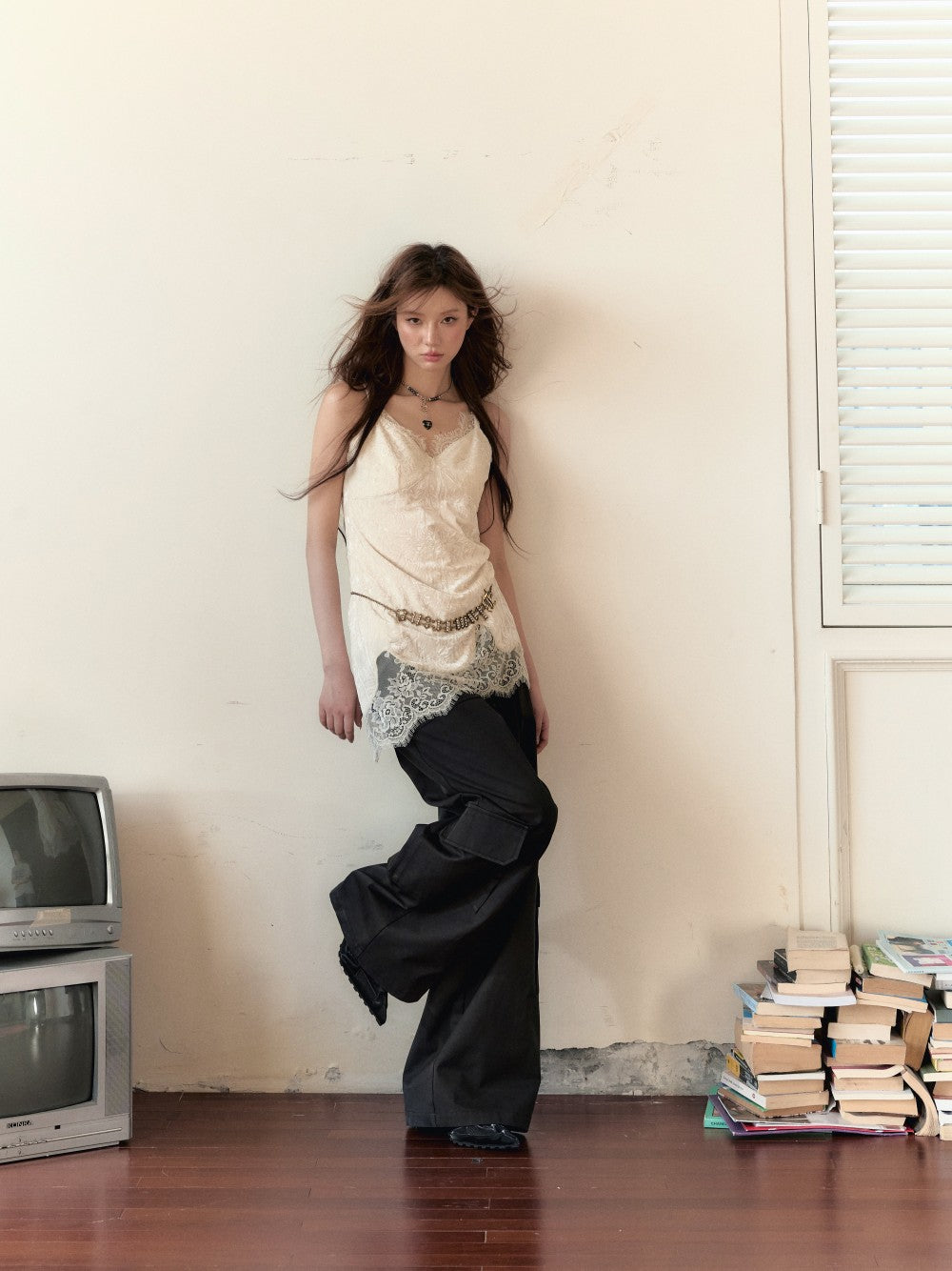 VIA PITTI V24DTP089 Lace Brown Dress