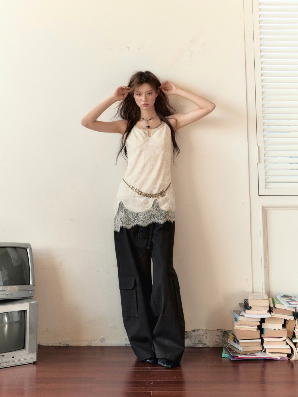 VIA PITTI V24DTP089 Lace Brown Dress