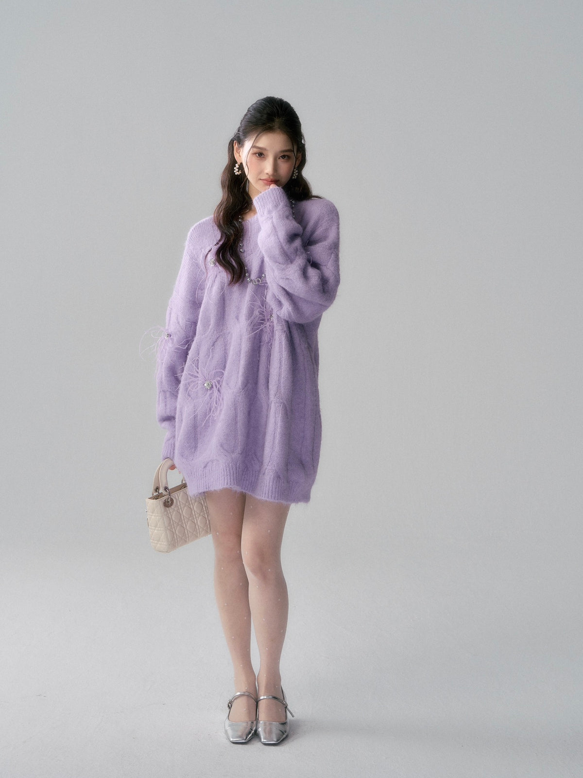 Lafreedom LAF341005 Feather Oversize Sweater(3color)