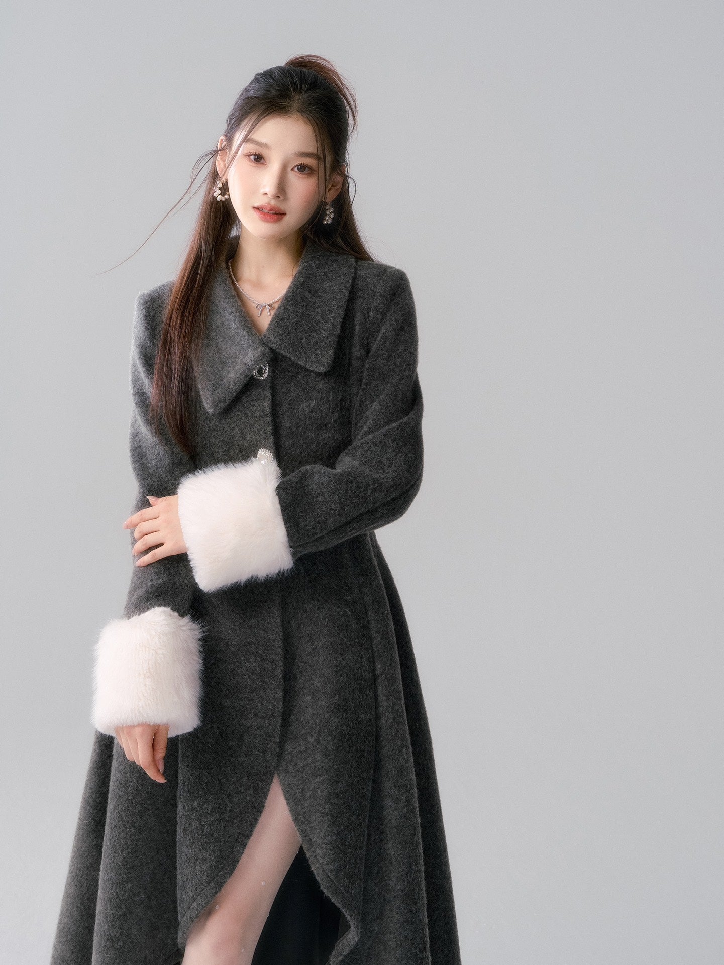 Lafreedom LAC341021 Wool Dress Coat -grey