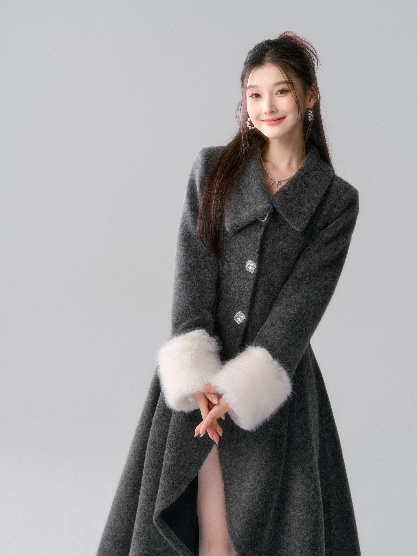 Lafreedom LAC341021 Wool Dress Coat -grey