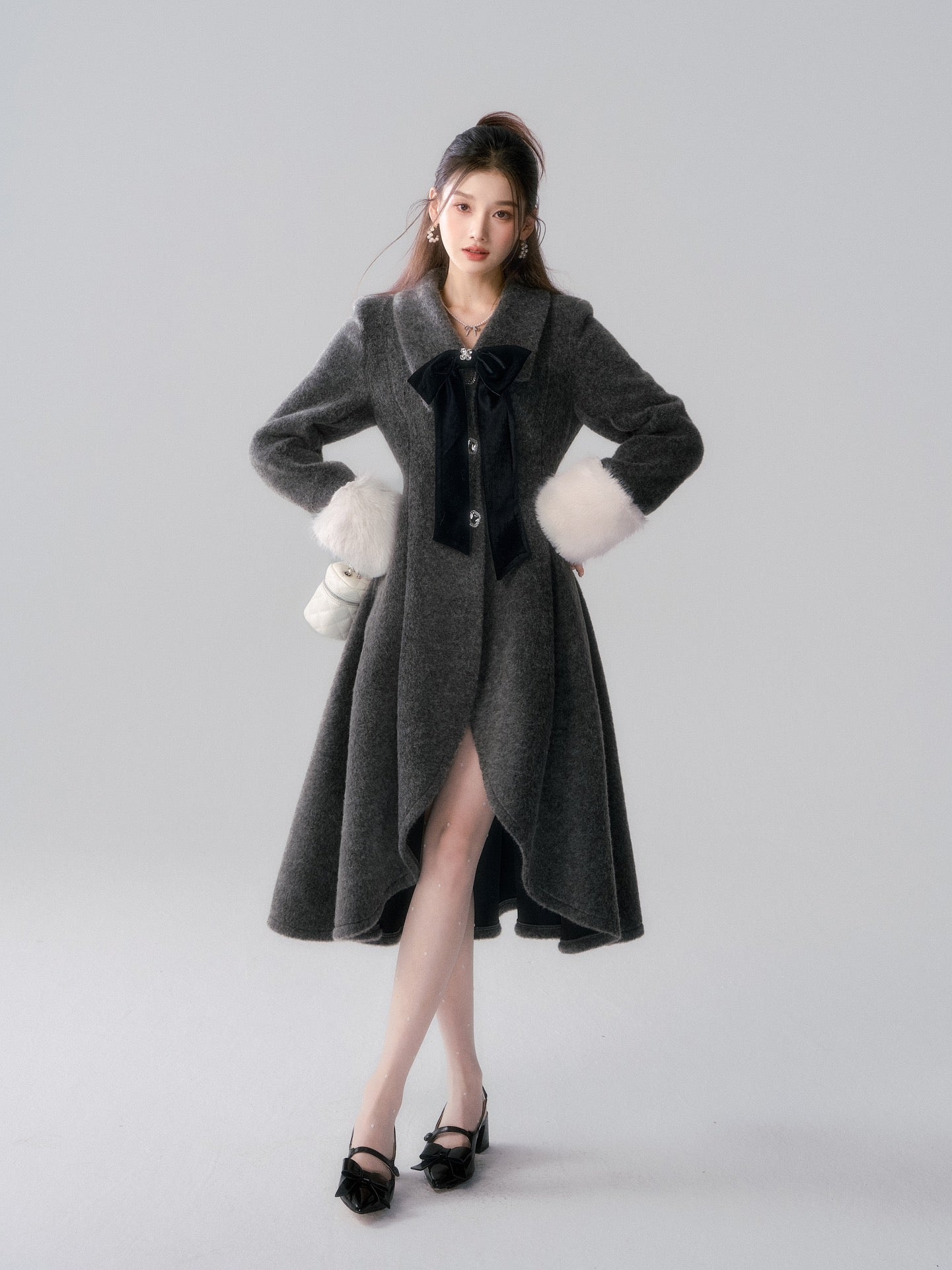 Lafreedom LAC341021 Wool Dress Coat -grey