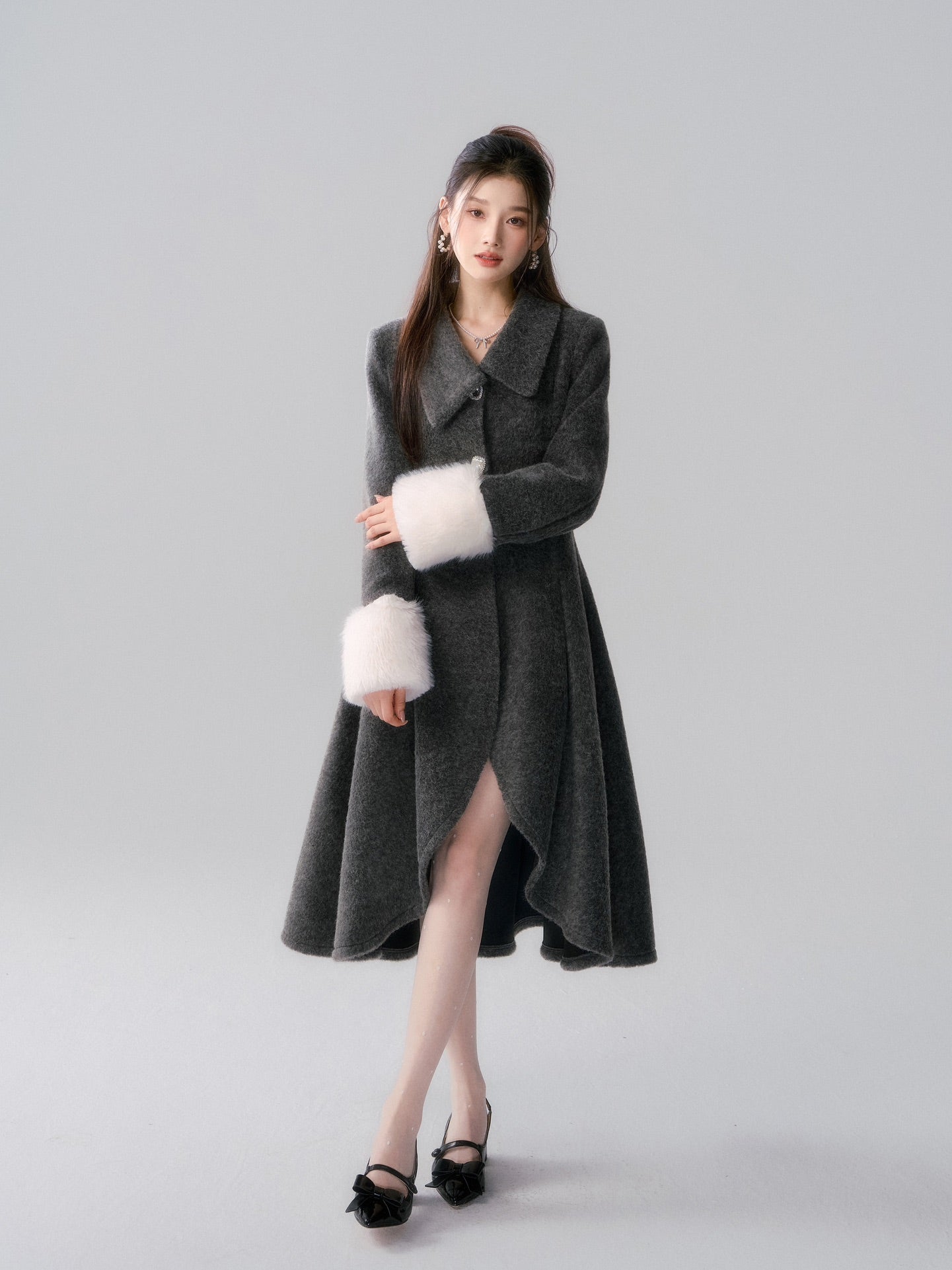 Lafreedom LAC341021 Wool Dress Coat -grey