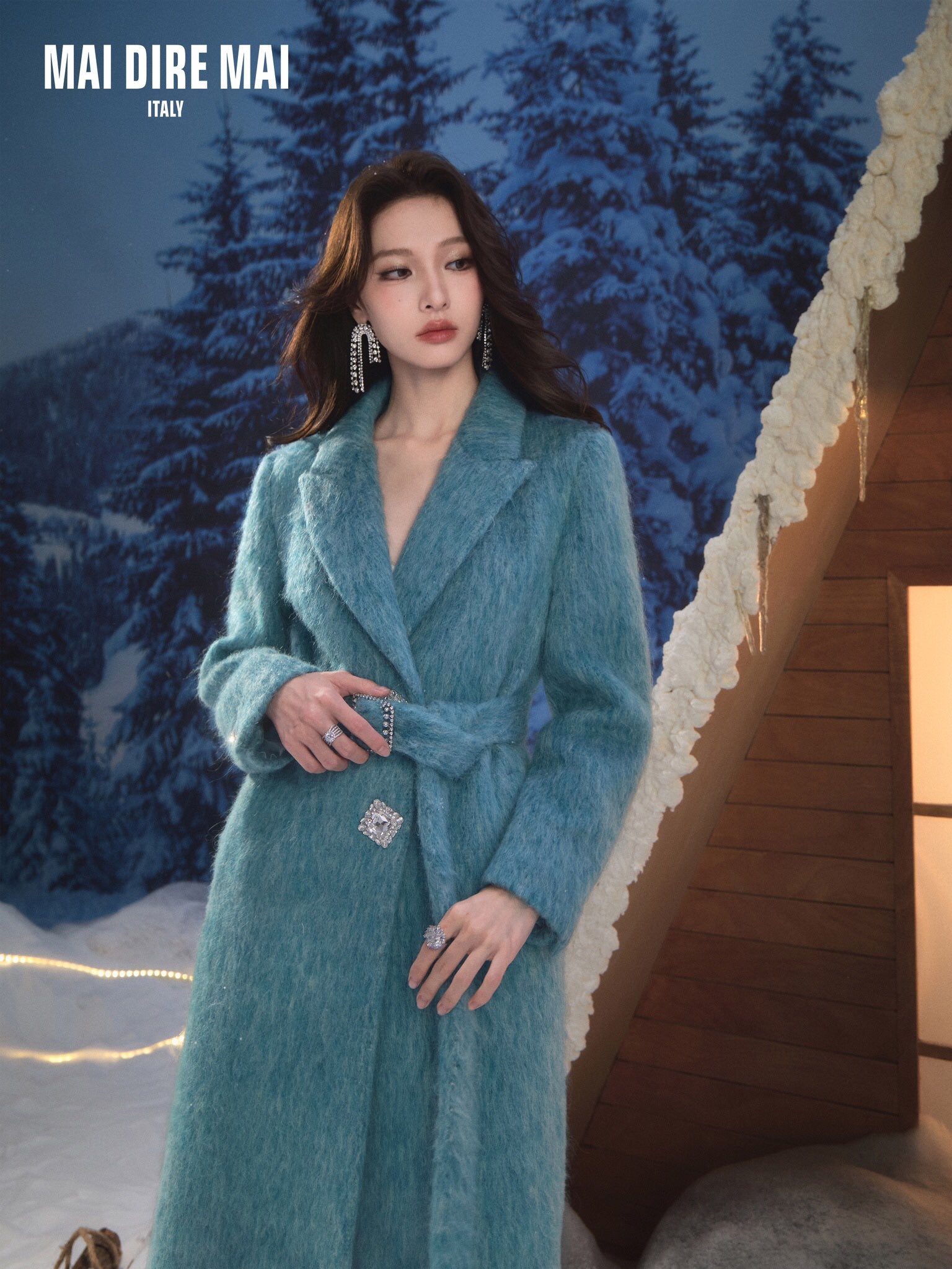 MAIDIREMAI MDM244MI1229 Velvet Maxi Coat