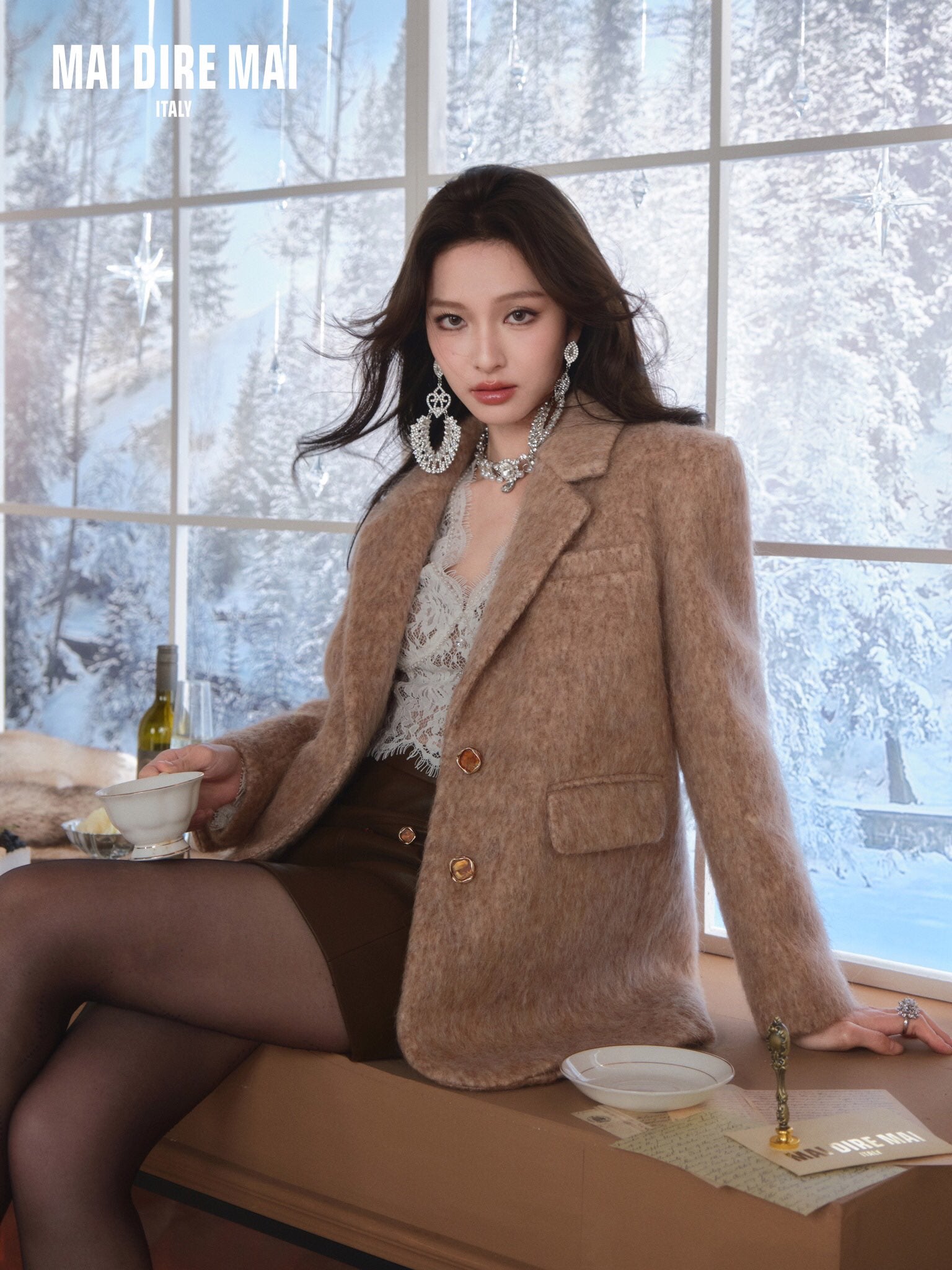 MAIDIREMAI MDM244MI1226 Brown Wool Coat