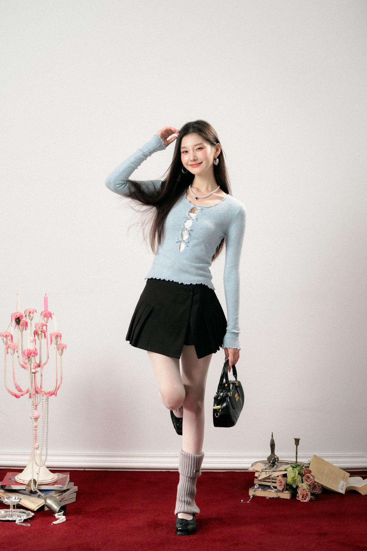 Lafreedom LAF341103 Bow Top & mini Skirt