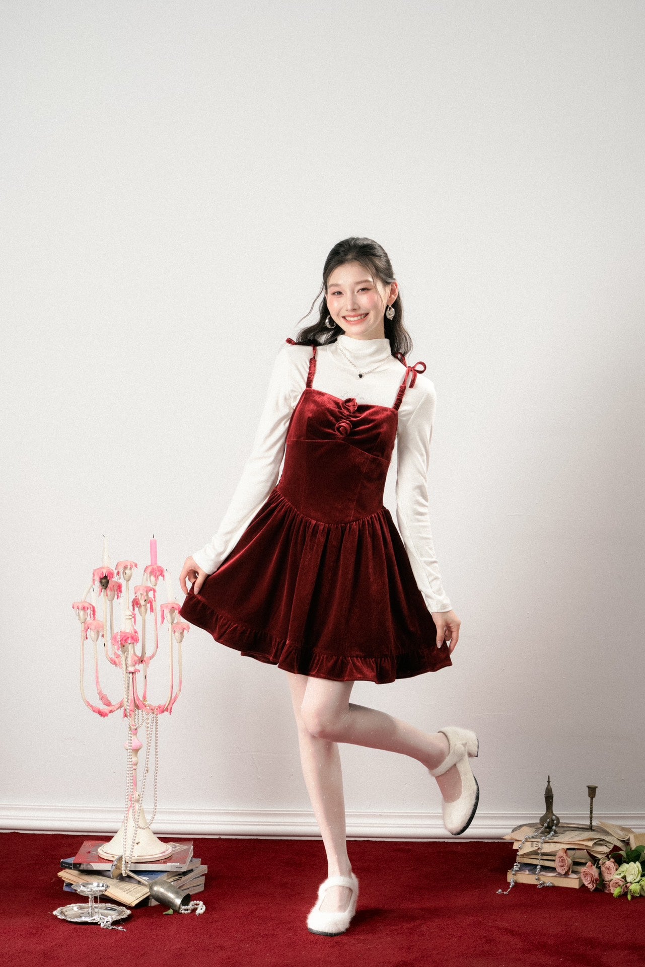 Lafreedom SALE LAC341115 Velvet Mini Dress(2color)