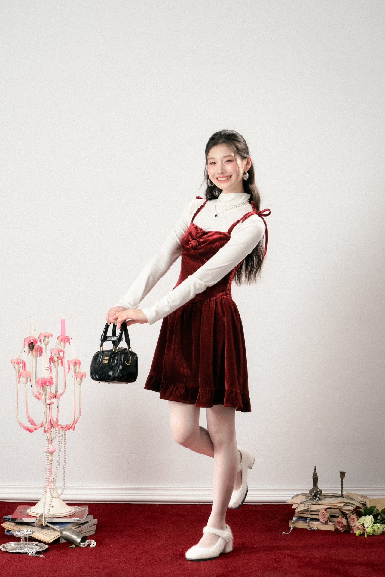 Lafreedom SALE LAC341115 Velvet Mini Dress(2color)