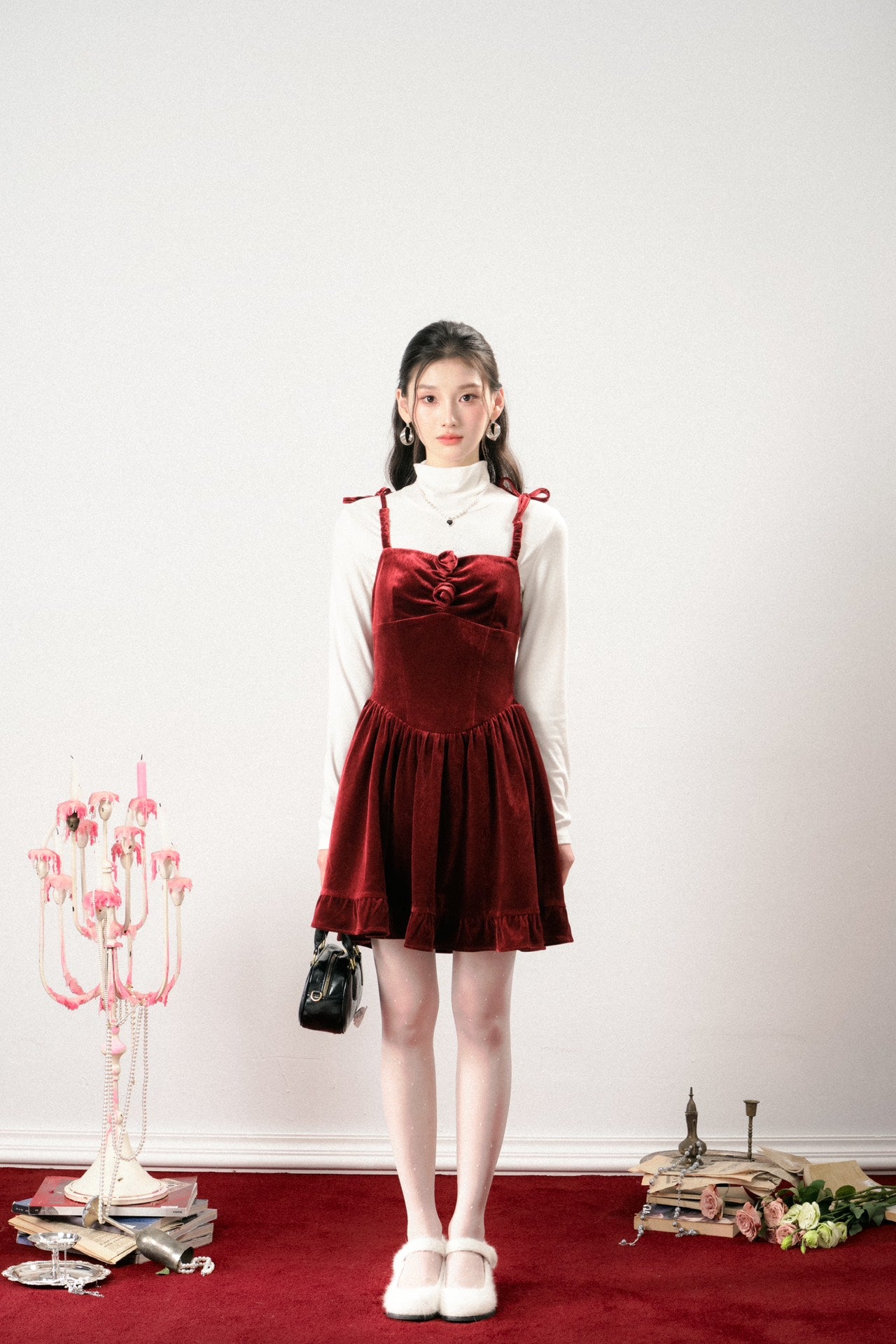 Lafreedom SALE LAC341115 Velvet Mini Dress(2color)