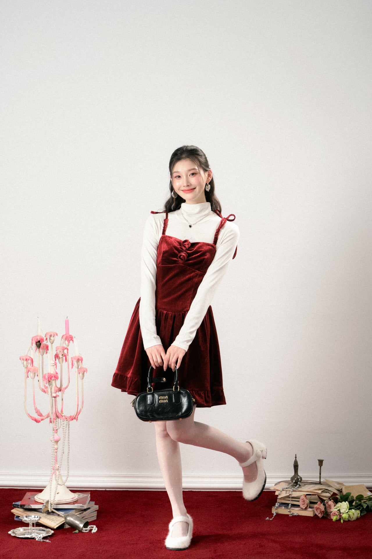 Lafreedom SALE LAC341115 Velvet Mini Dress(2color)