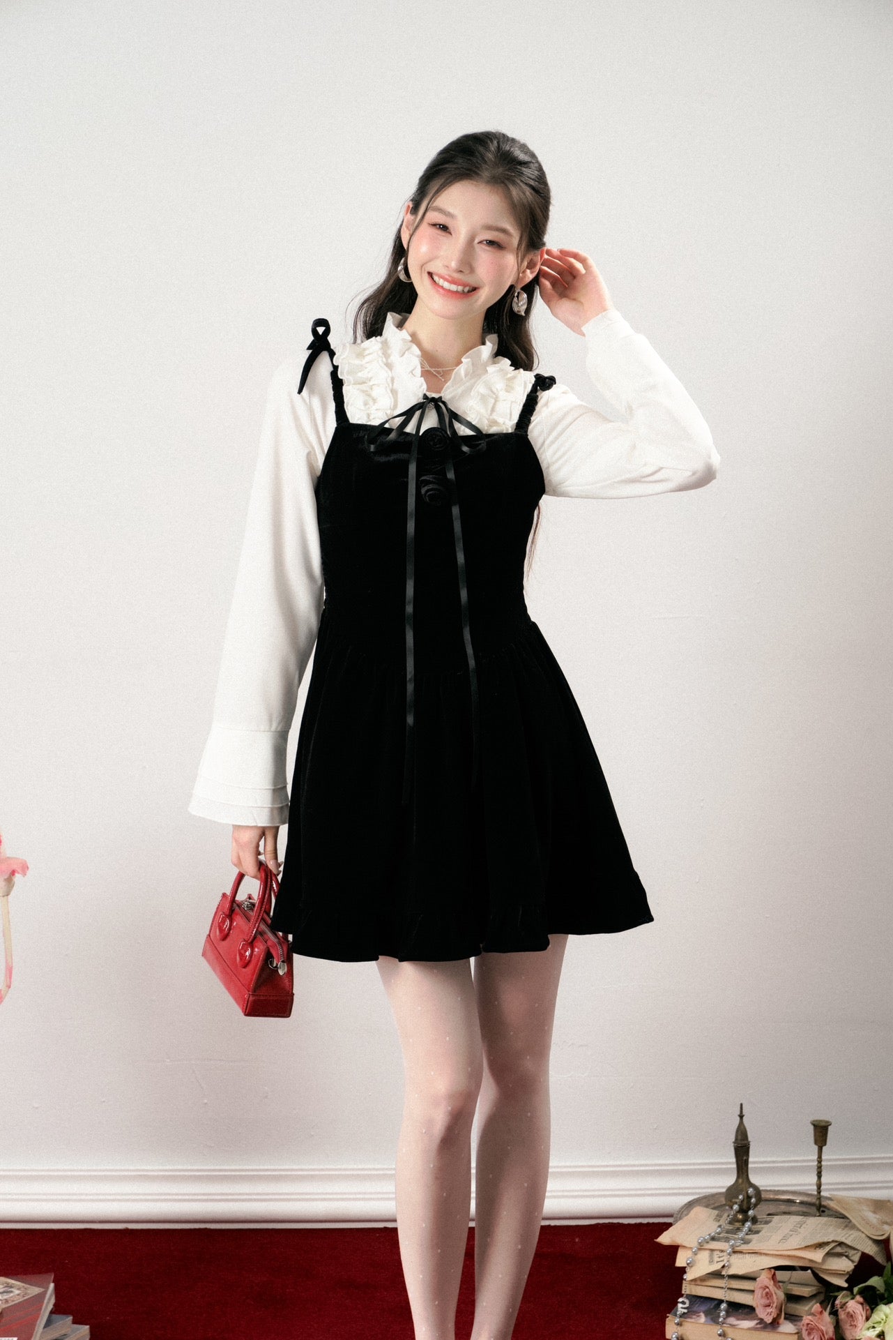 Lafreedom SALE LAC341115 Velvet Mini Dress(2color)