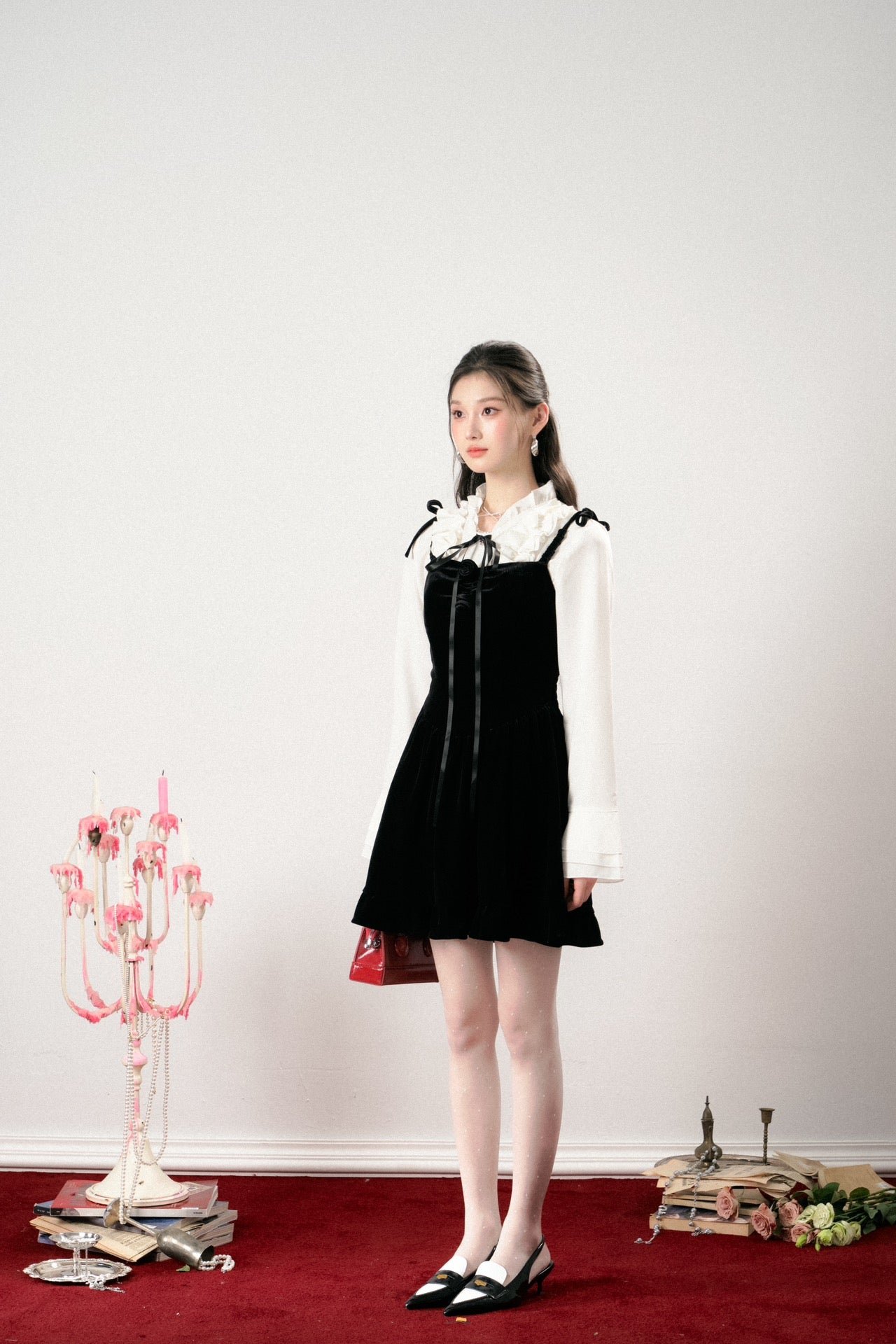 Lafreedom SALE LAC341115 Velvet Mini Dress(2color)