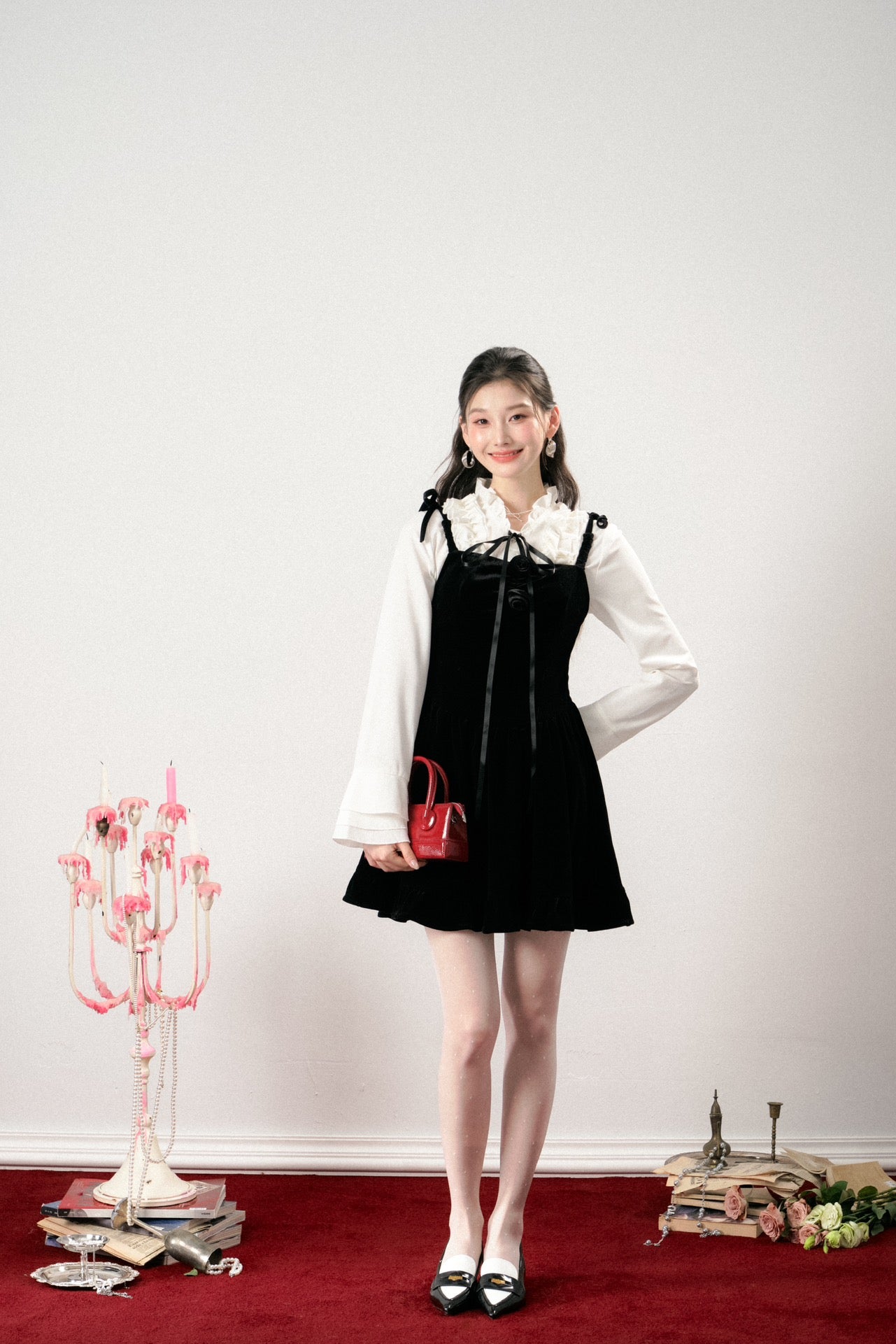 Lafreedom SALE LAC341115 Velvet Mini Dress(2color)