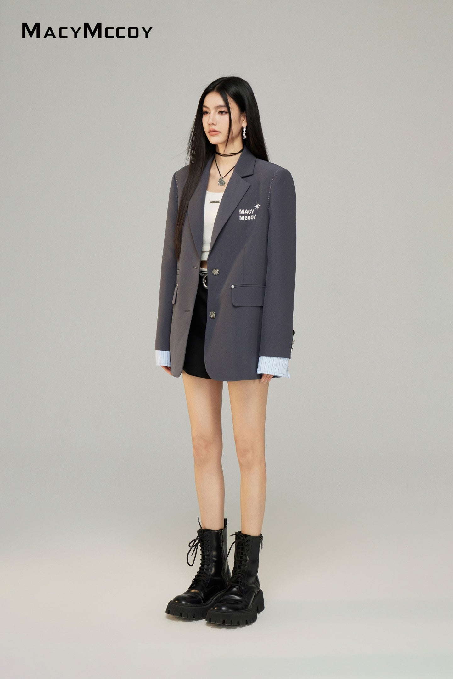 Macy Mccoy MMC2025002 Embroidered suit jacket (2color)