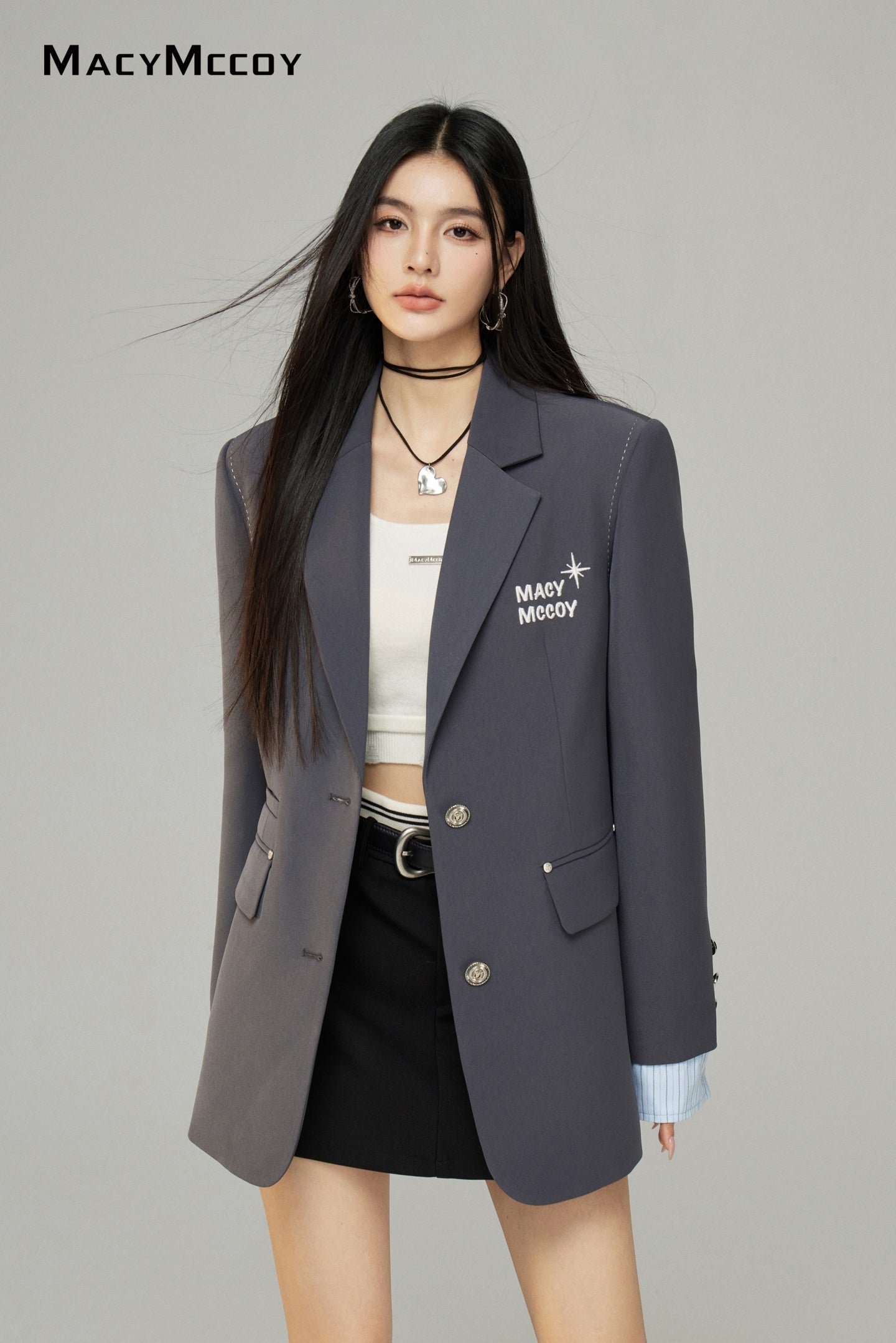 Macy Mccoy MMC2025002 Embroidered suit jacket (2color)