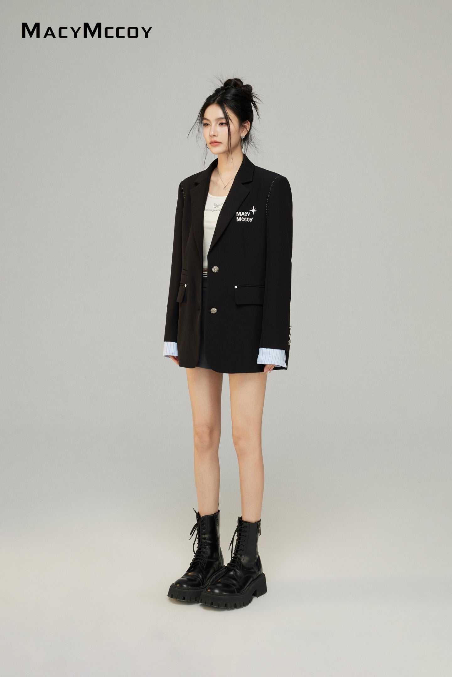 Macy Mccoy MMC2025002 Embroidered suit jacket (2color)