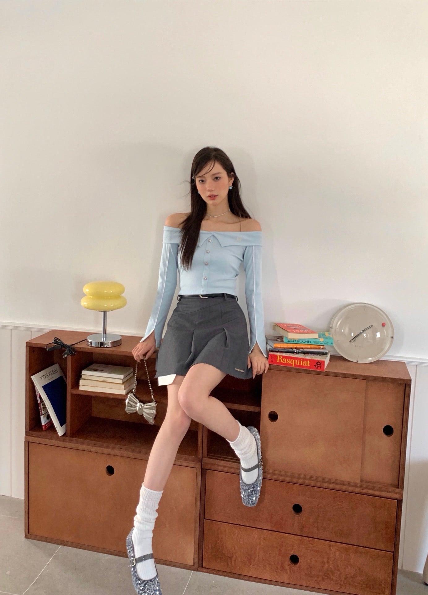 LAFREEDOM SALE LAC330319 off-shoulder knit top(2color)