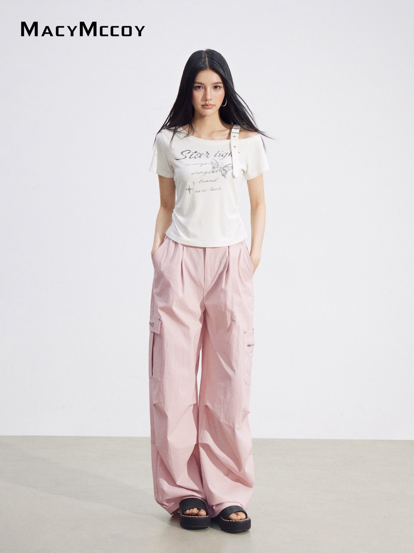 MacyMccoy MMC2026095 Pocket Cargo Pants(2color)