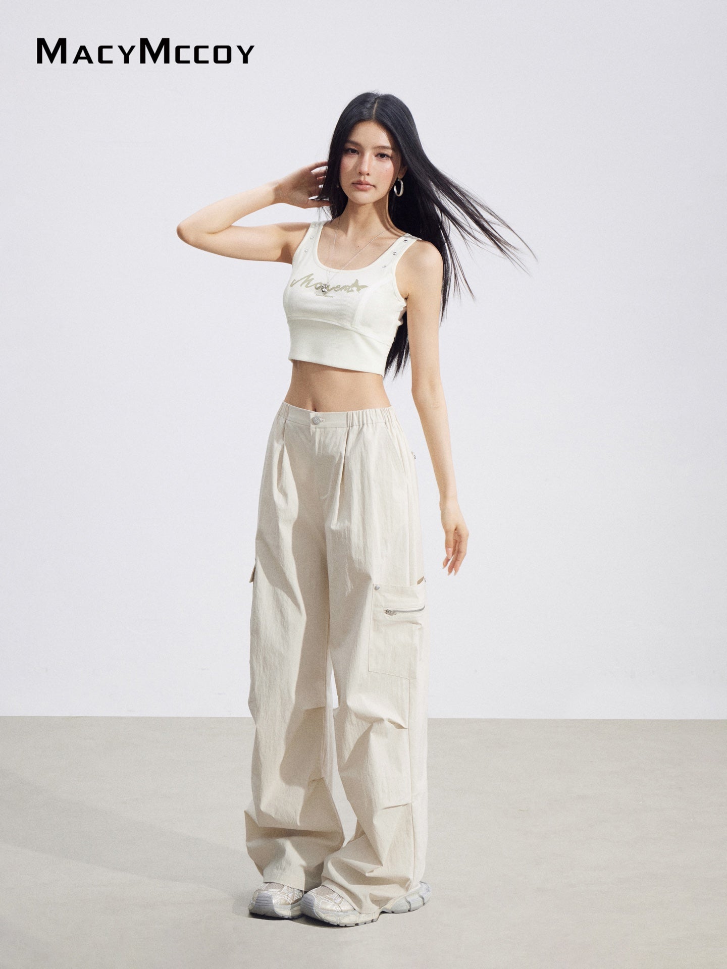 MacyMccoy MMC2026095 Pocket Cargo Pants(2color)