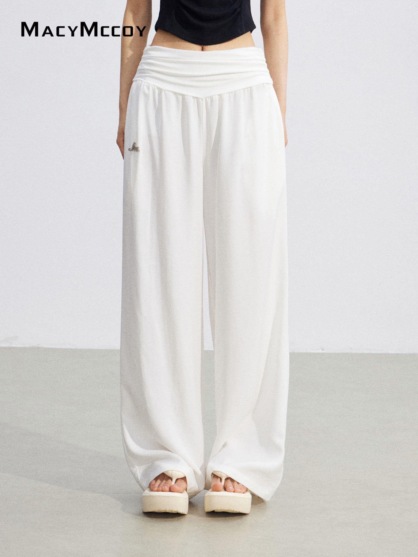 MacyMccoy MMC2026082 White High Waist Trousers