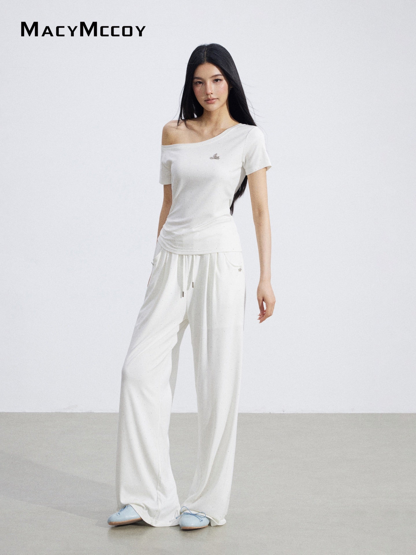 MacyMccoy MMC2026048 Off-shoulder drape set(2color)