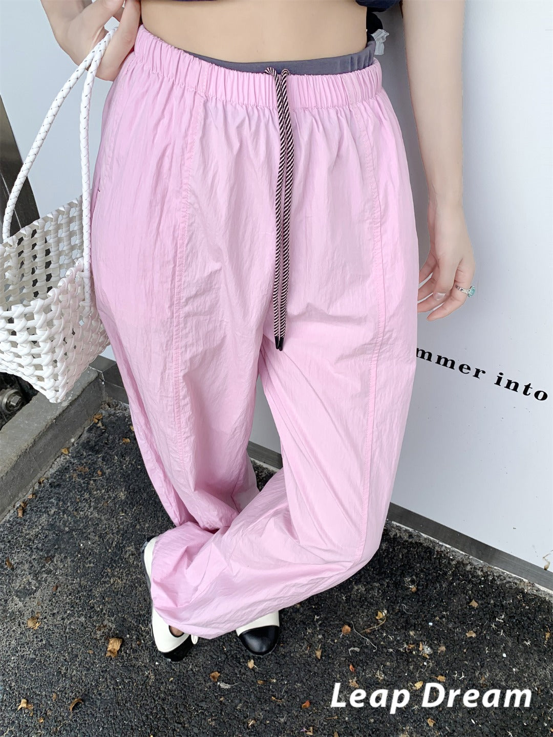 Leap Dream SALE ALD26007 Panel-Waist Cargo Pants