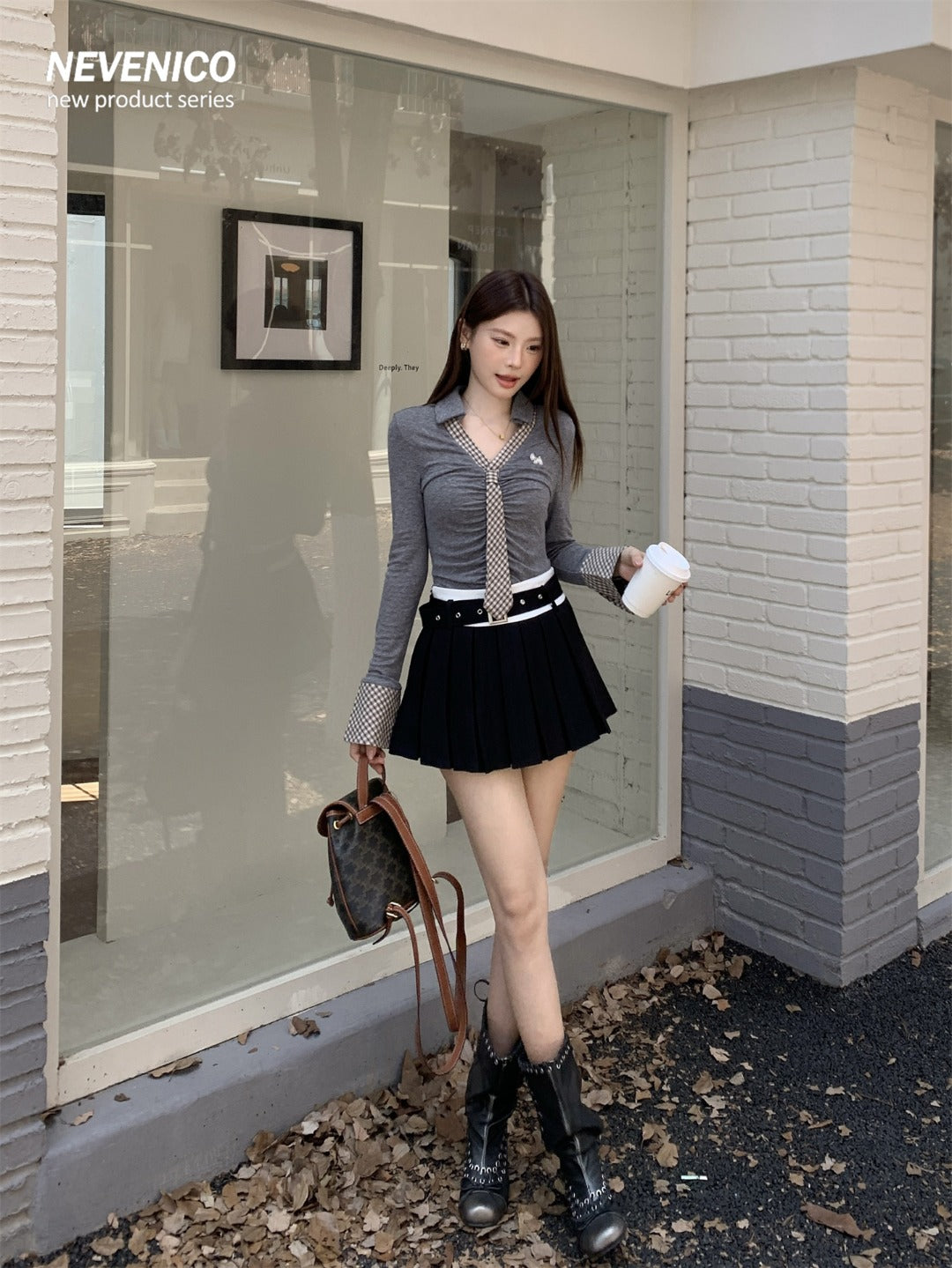 NeveNico SALE NN2509010 Two-in-One Paneled Skirt