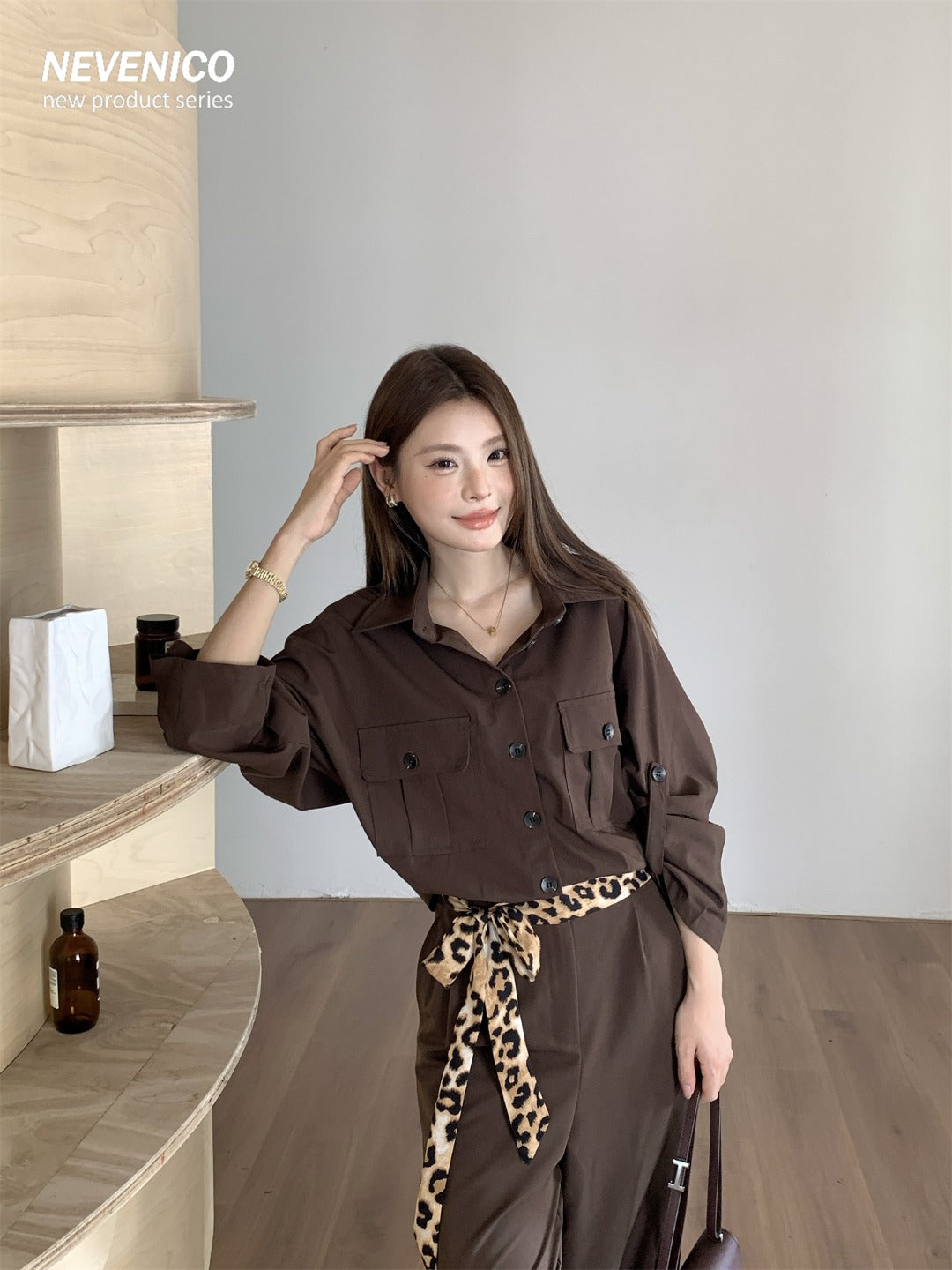 NeveNico SALE NN2509021 Belted Button Jumpsuit