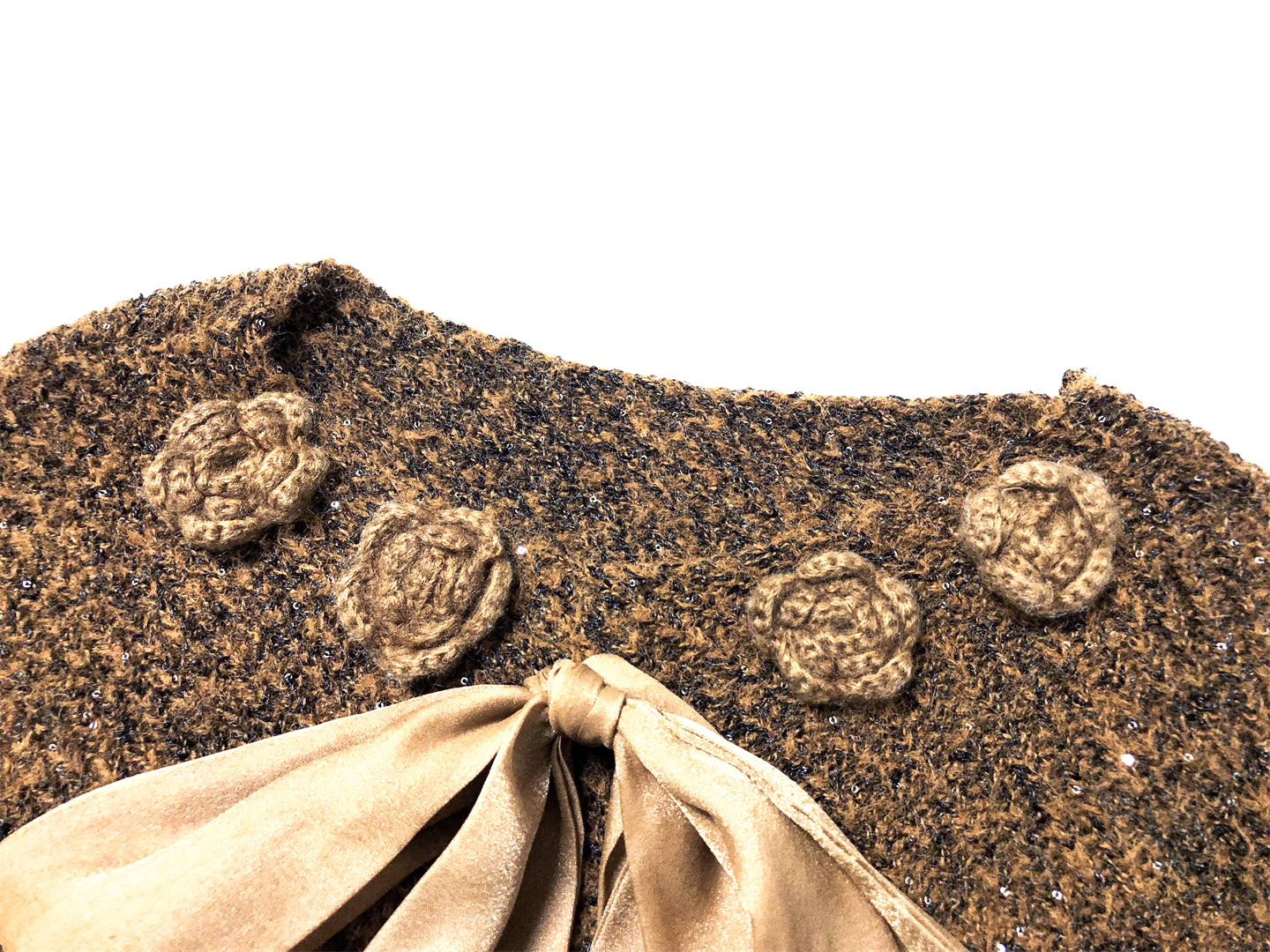 NeveNico SALE NN2511011 Asymmetric Sequin Floral Knit