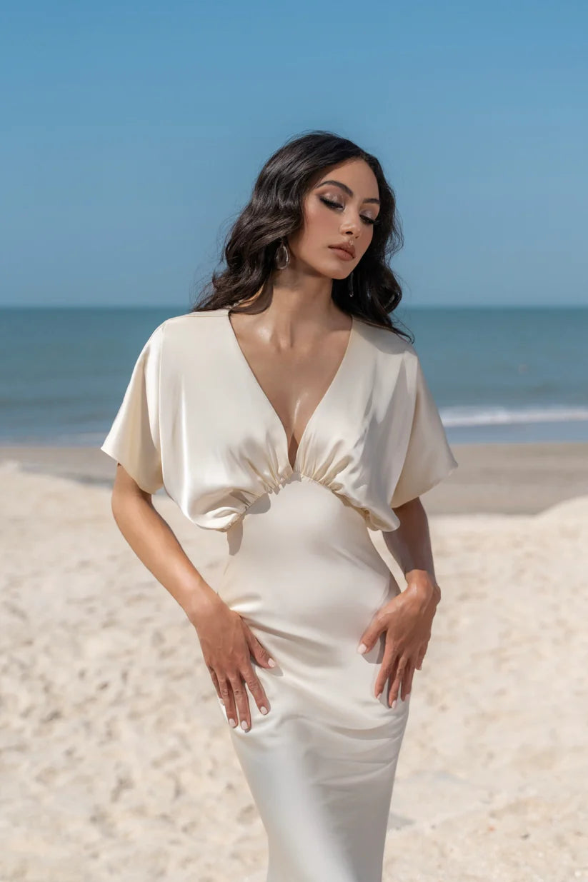 KISSRINE SIREN SILK DRESS(4color)