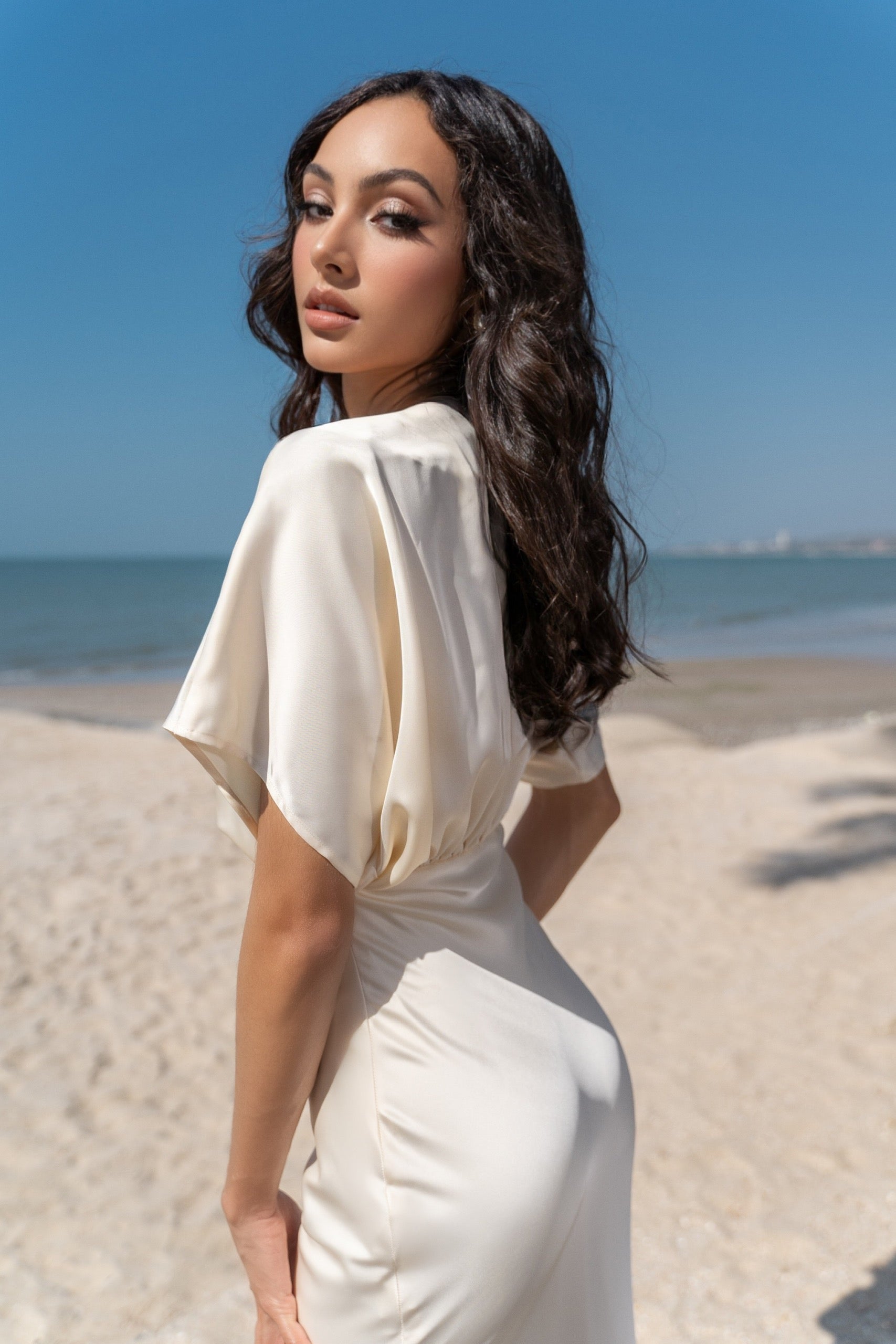 KISSERINE SIREN SILK DRESS(3color)