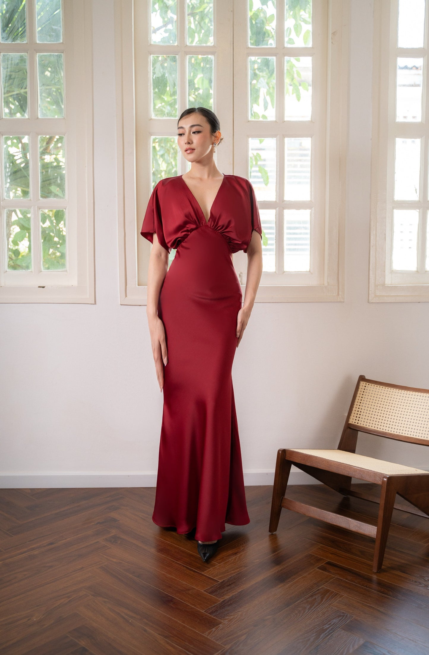 KISSERINE SIREN SILK DRESS(3color)