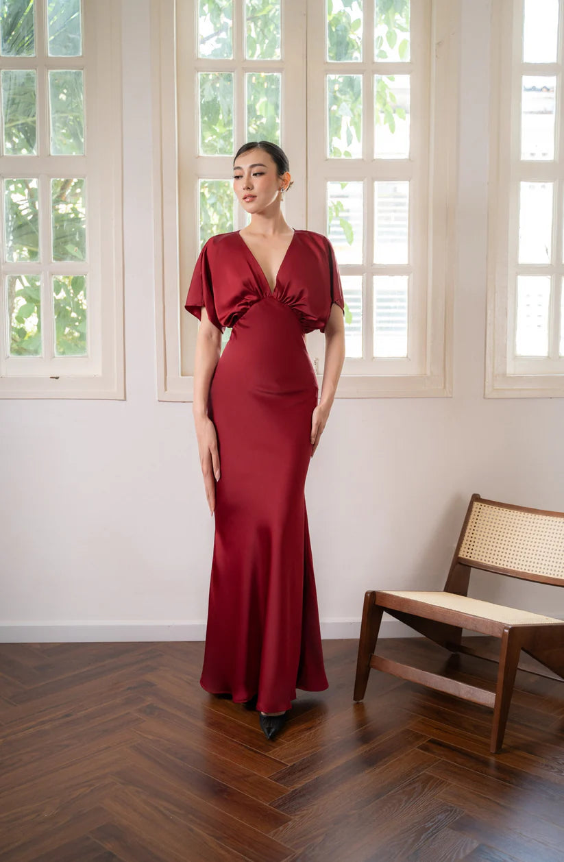 KISSRINE SIREN SILK DRESS(4color)
