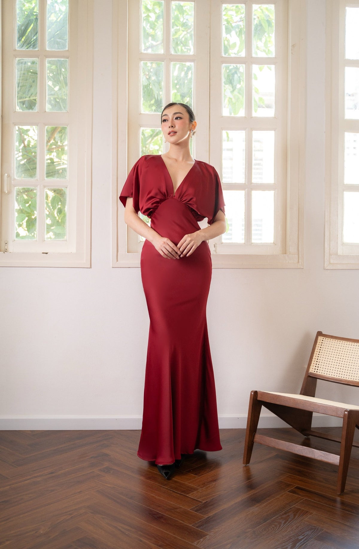 KISSERINE SIREN SILK DRESS(3color)