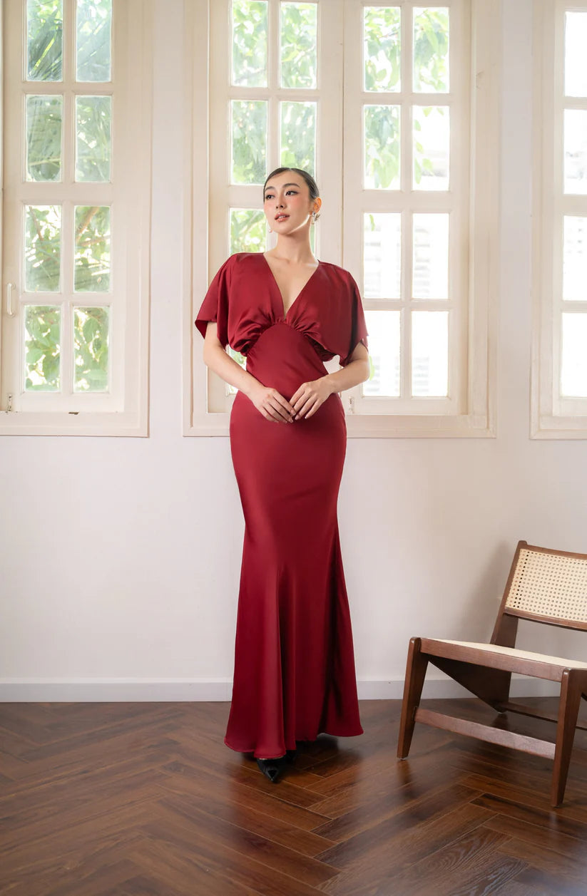 KISSRINE SIREN SILK DRESS(4color)