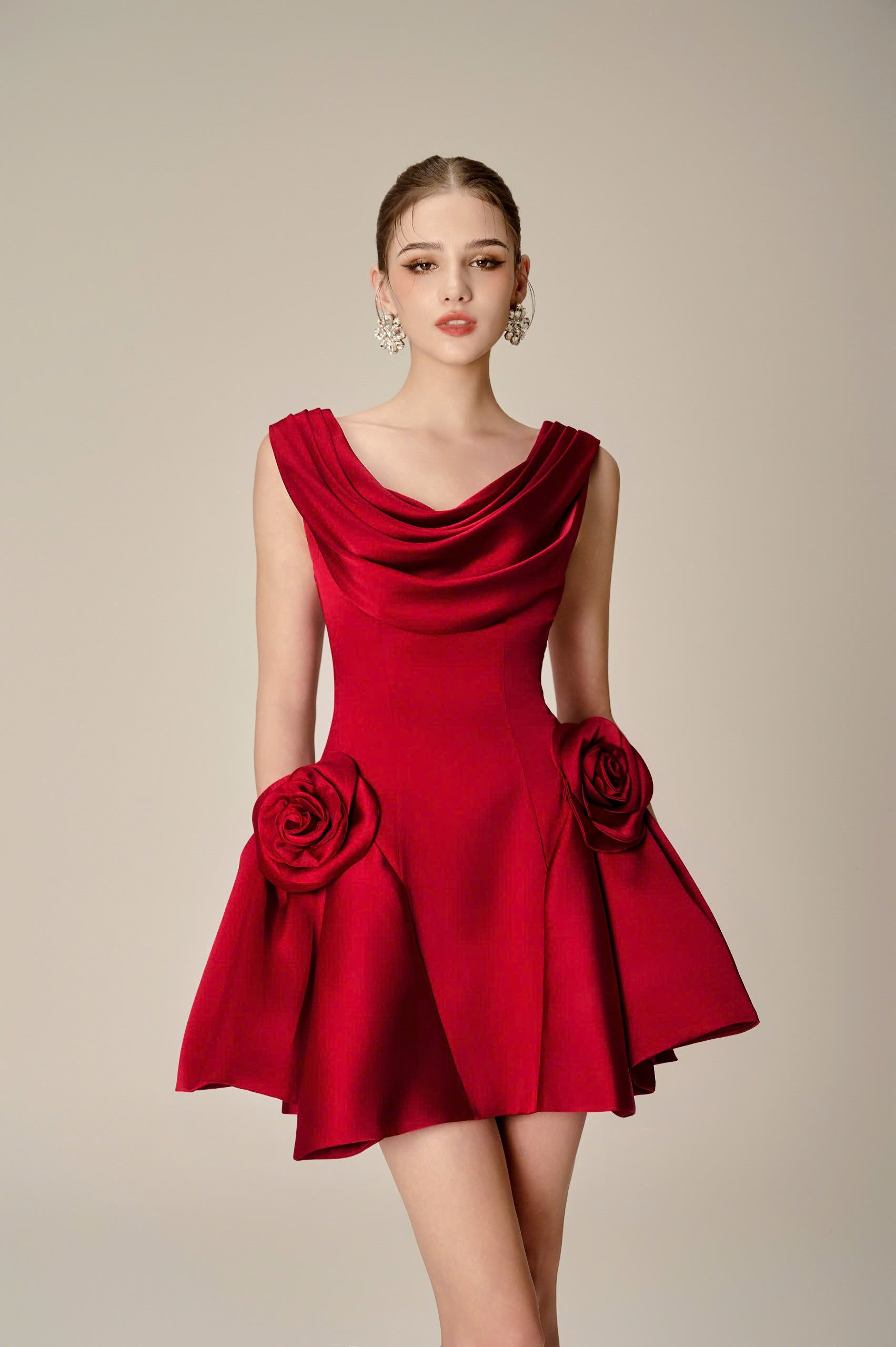 Nhat VY HERSLAY DRESS – Burgundy