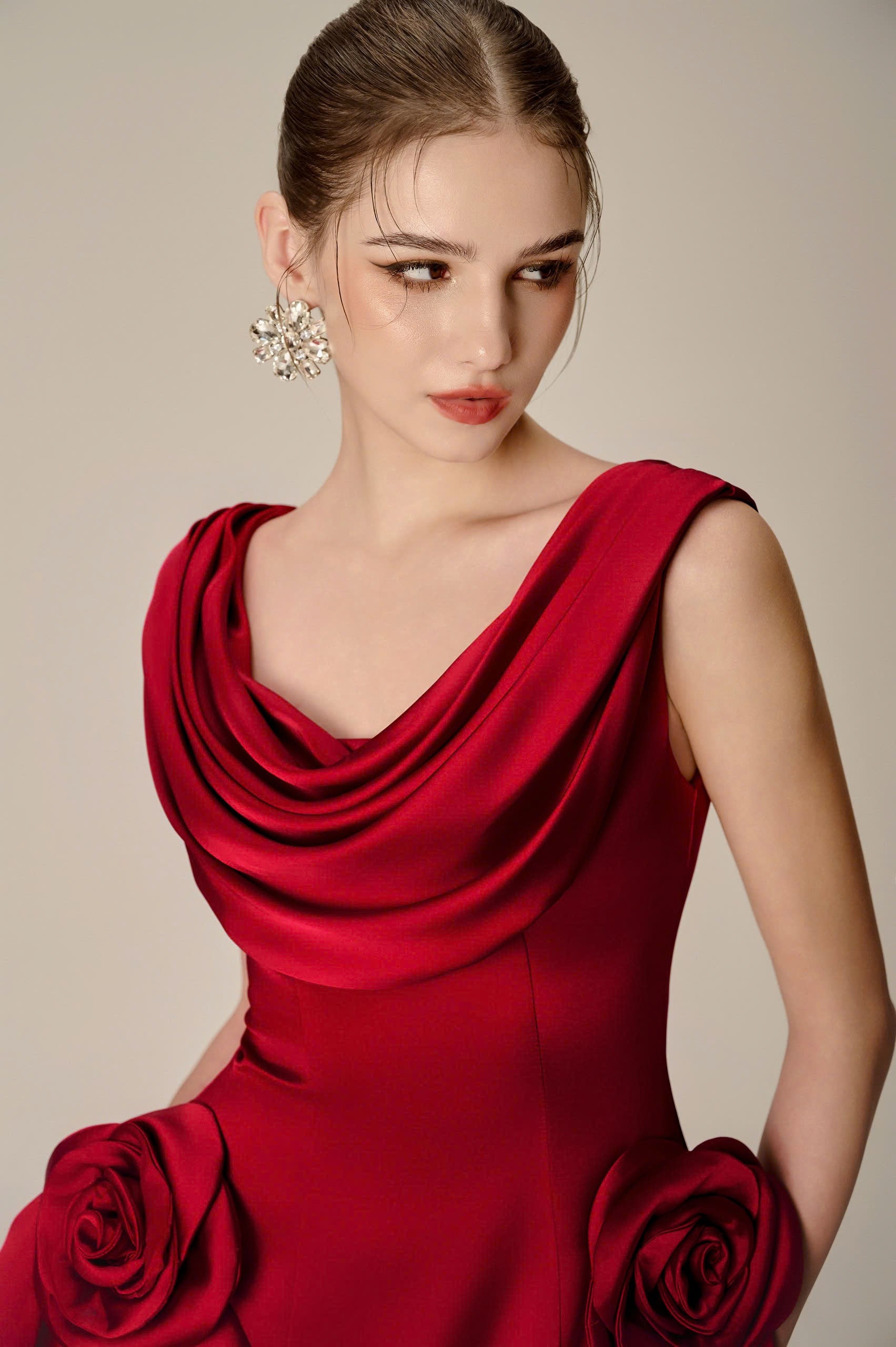 Nhat VY HERSLAY DRESS – Burgundy