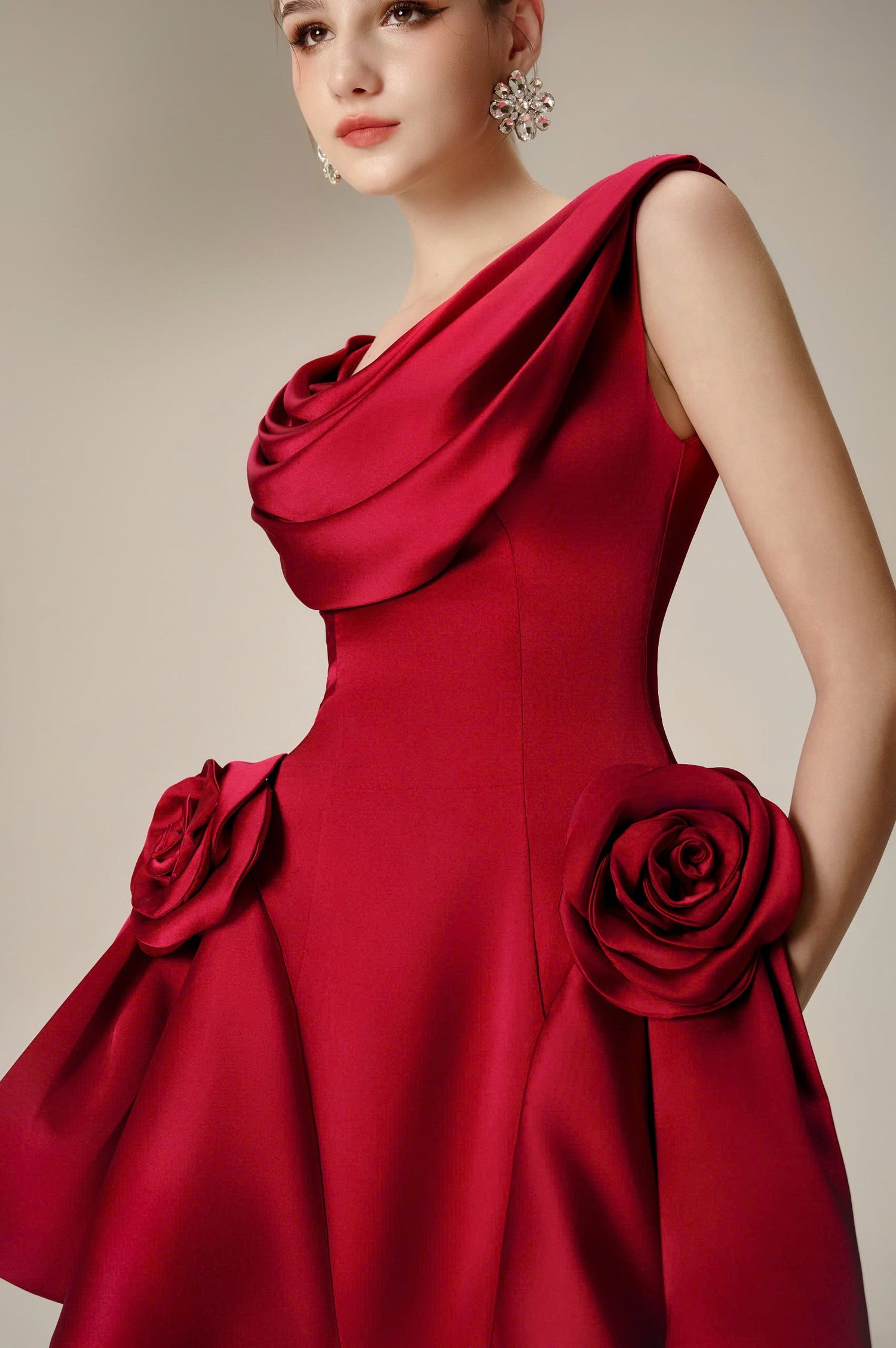 Nhat VY HERSLAY DRESS – Burgundy