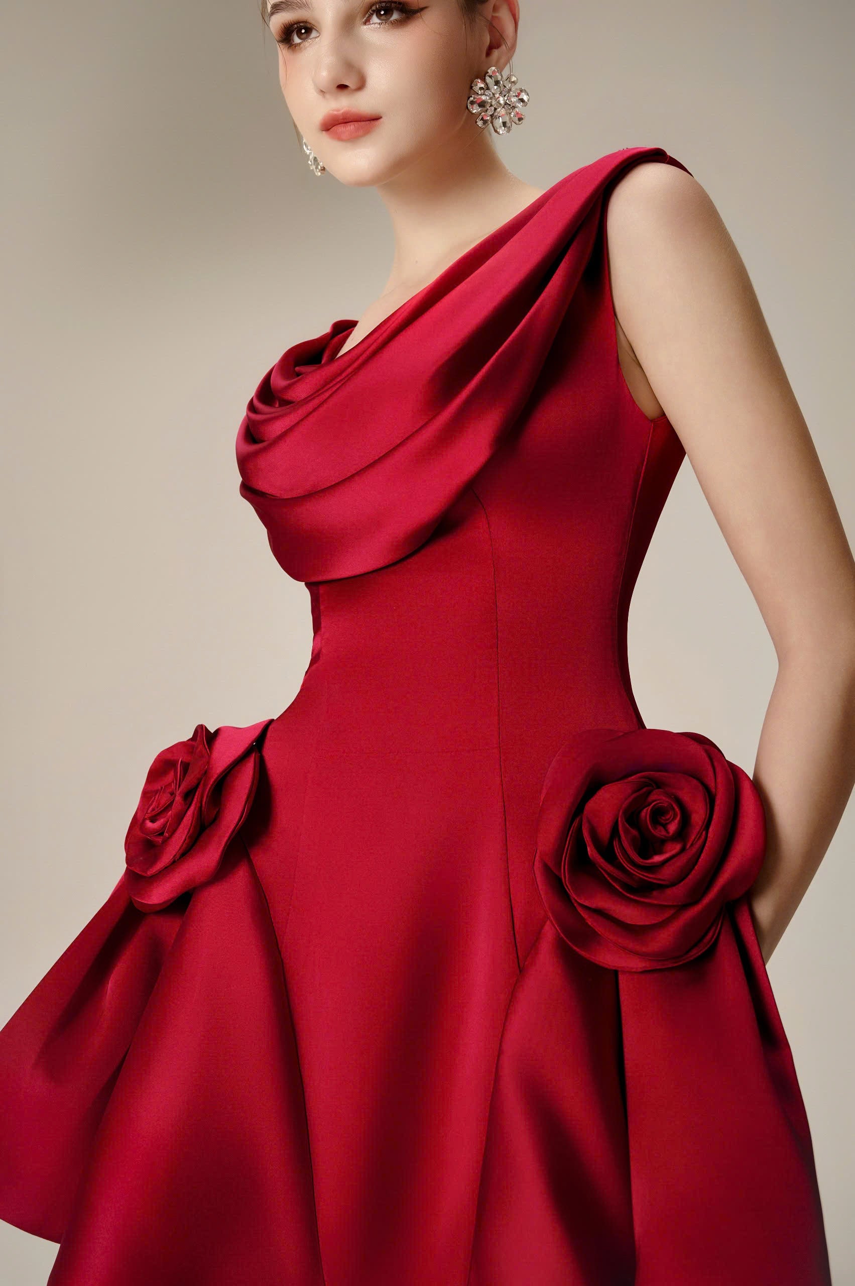 Nhat VY HERSLAY DRESS – Burgundy