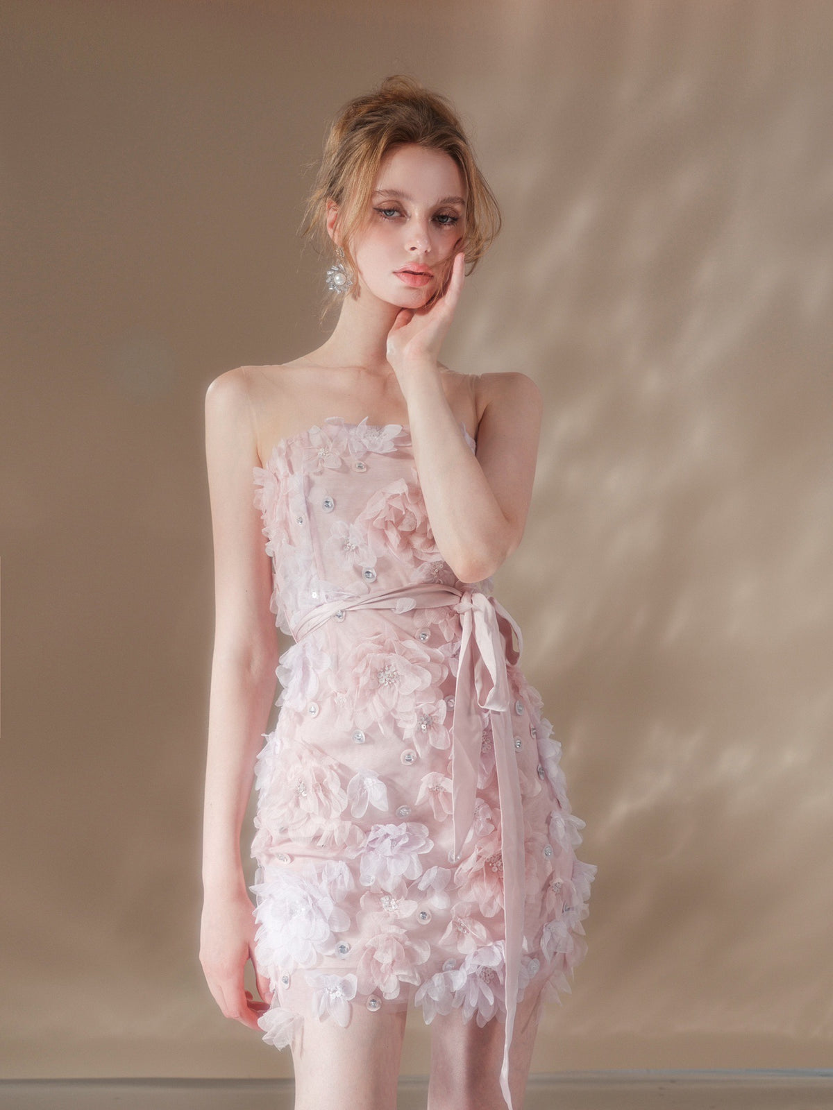 wardrobes by chen pink flower cake dress