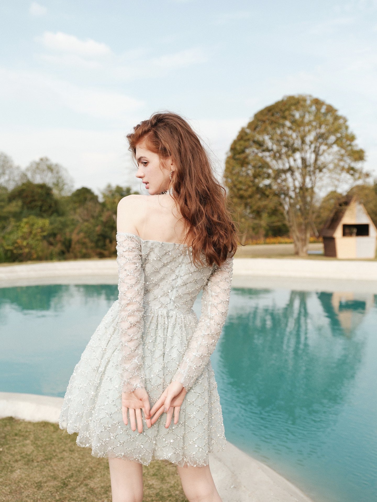 wardrobes by chen embroidered sequin princess skirt