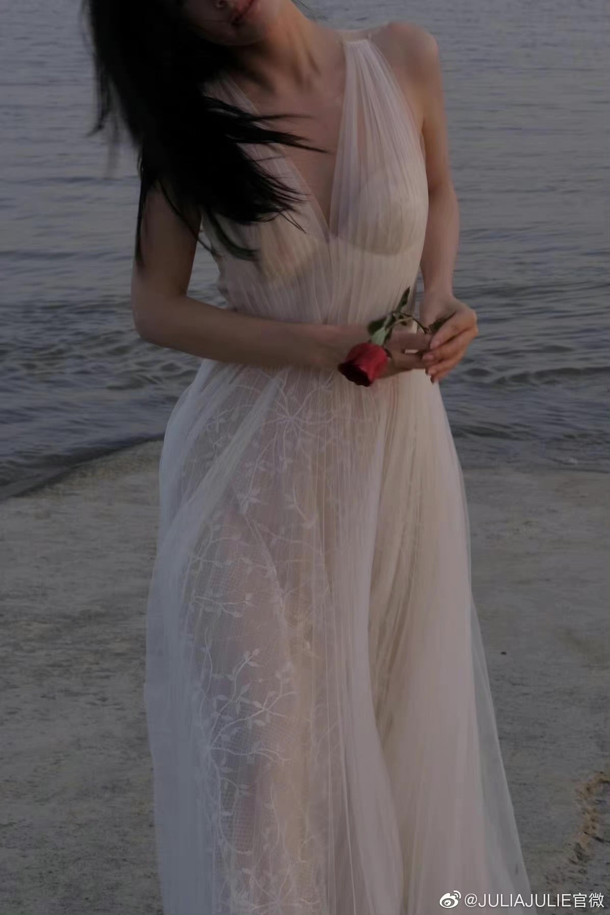Julia Julie white butterfly robe