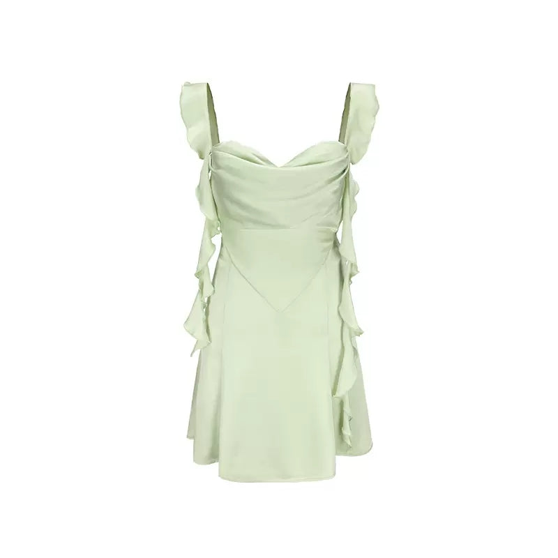 NJ Satin suspender skirt