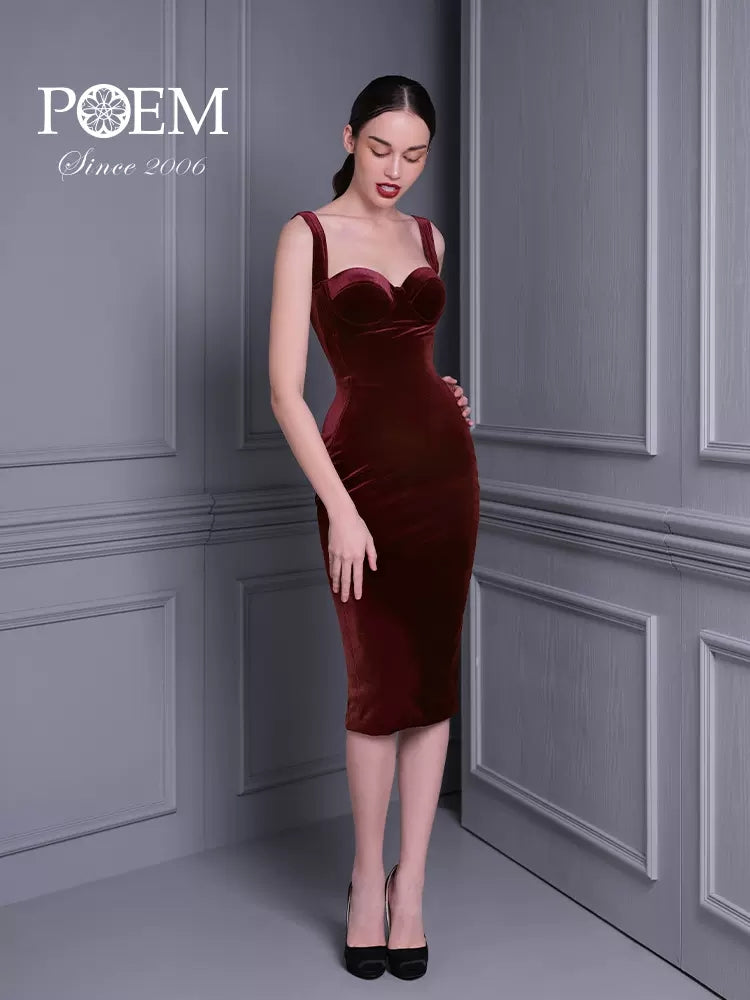 Poem velvet dress
