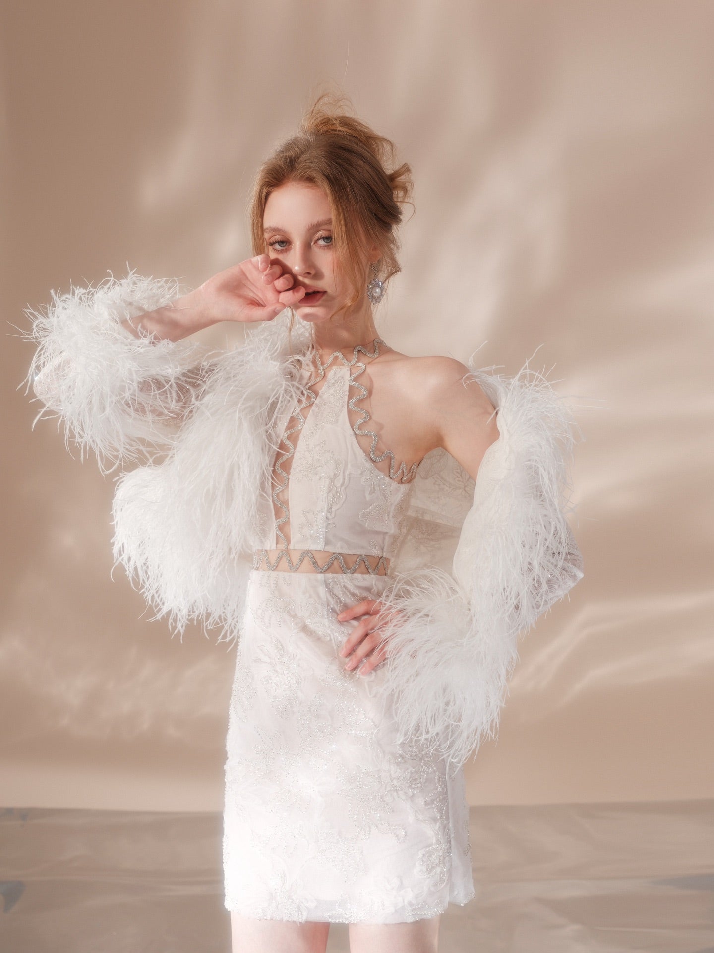 wardrobes by chen white lace neck hanging fairy dress