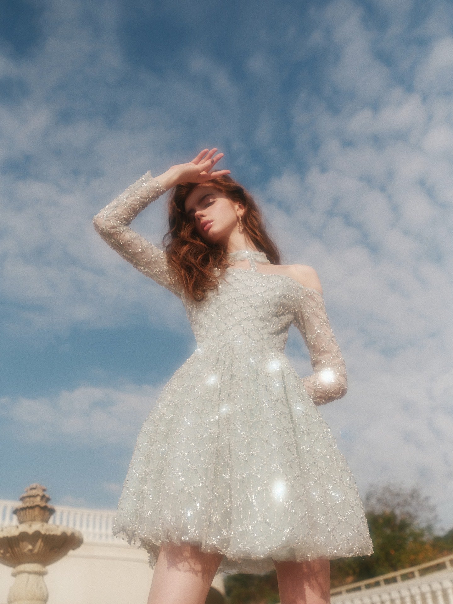 wardrobes by chen embroidered sequin princess skirt