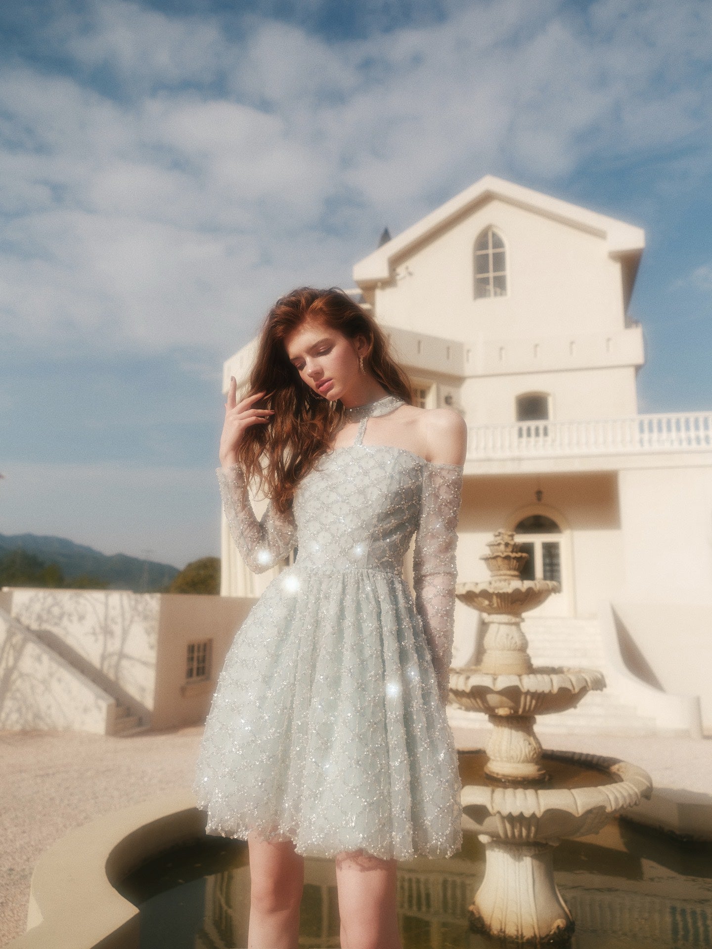 wardrobes by chen embroidered sequin princess skirt