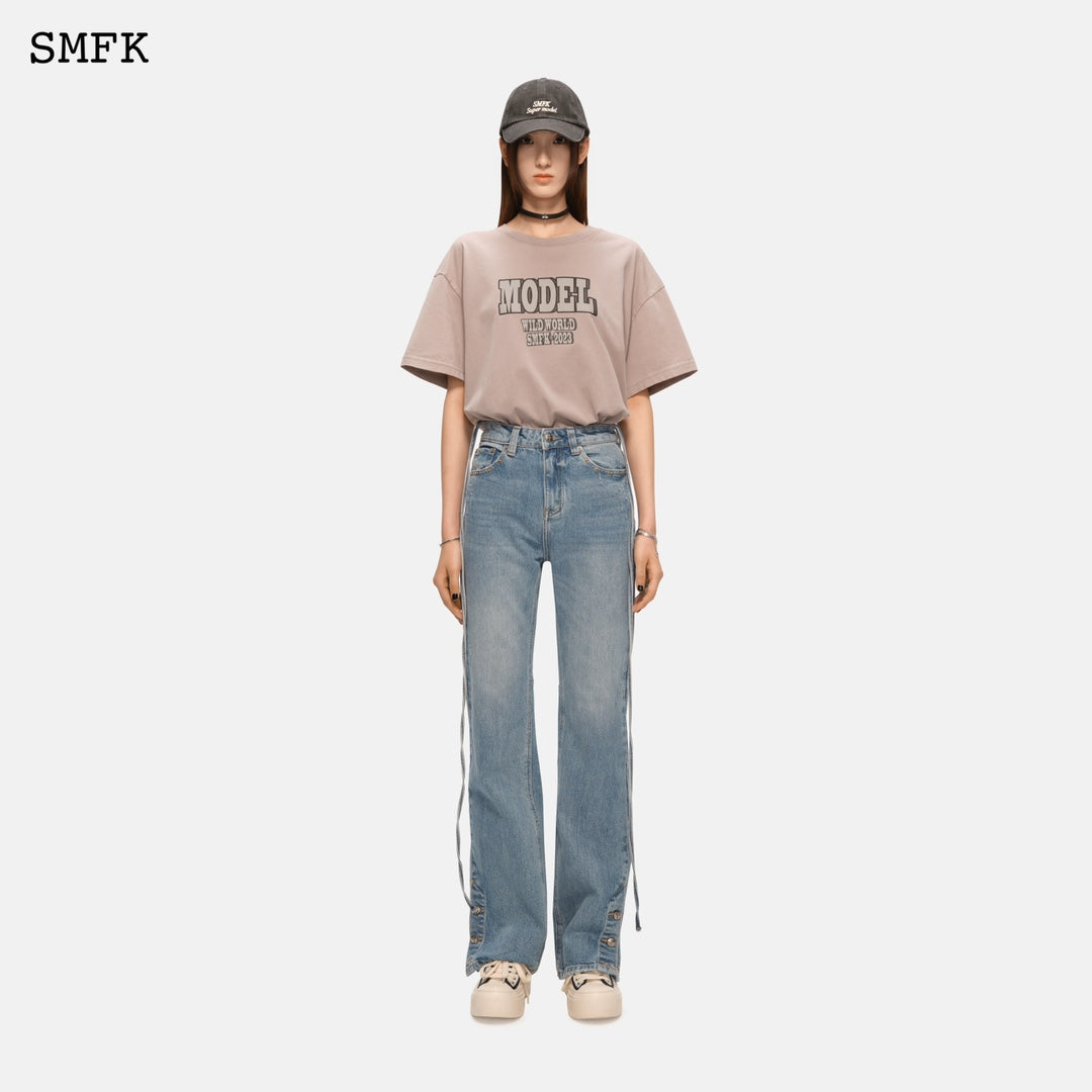 SMFK Model Oversized Vintage Loose Tee